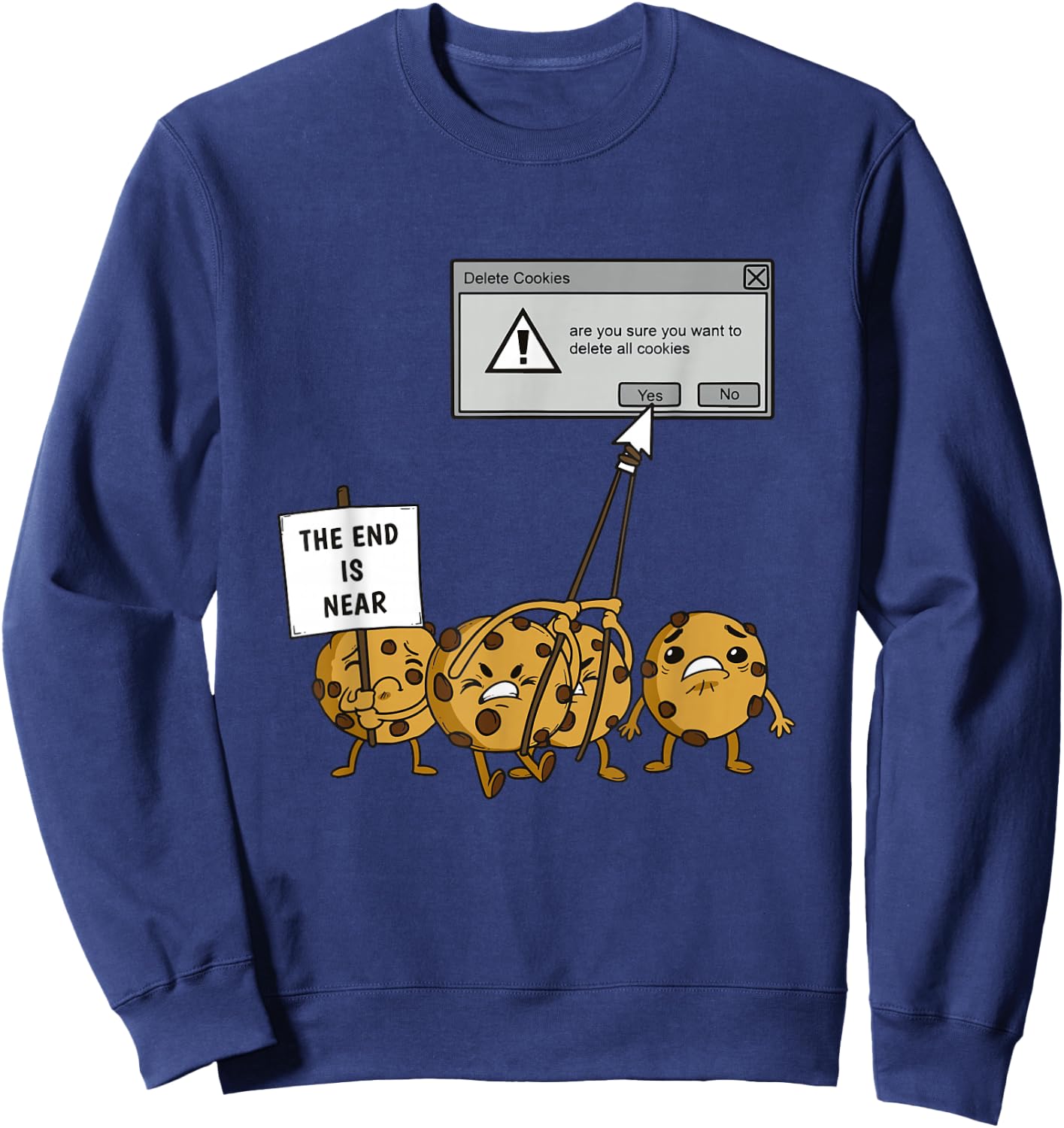 Delete All Cookies Software Engineer Sweatshirt - Sweatshirt | Navy