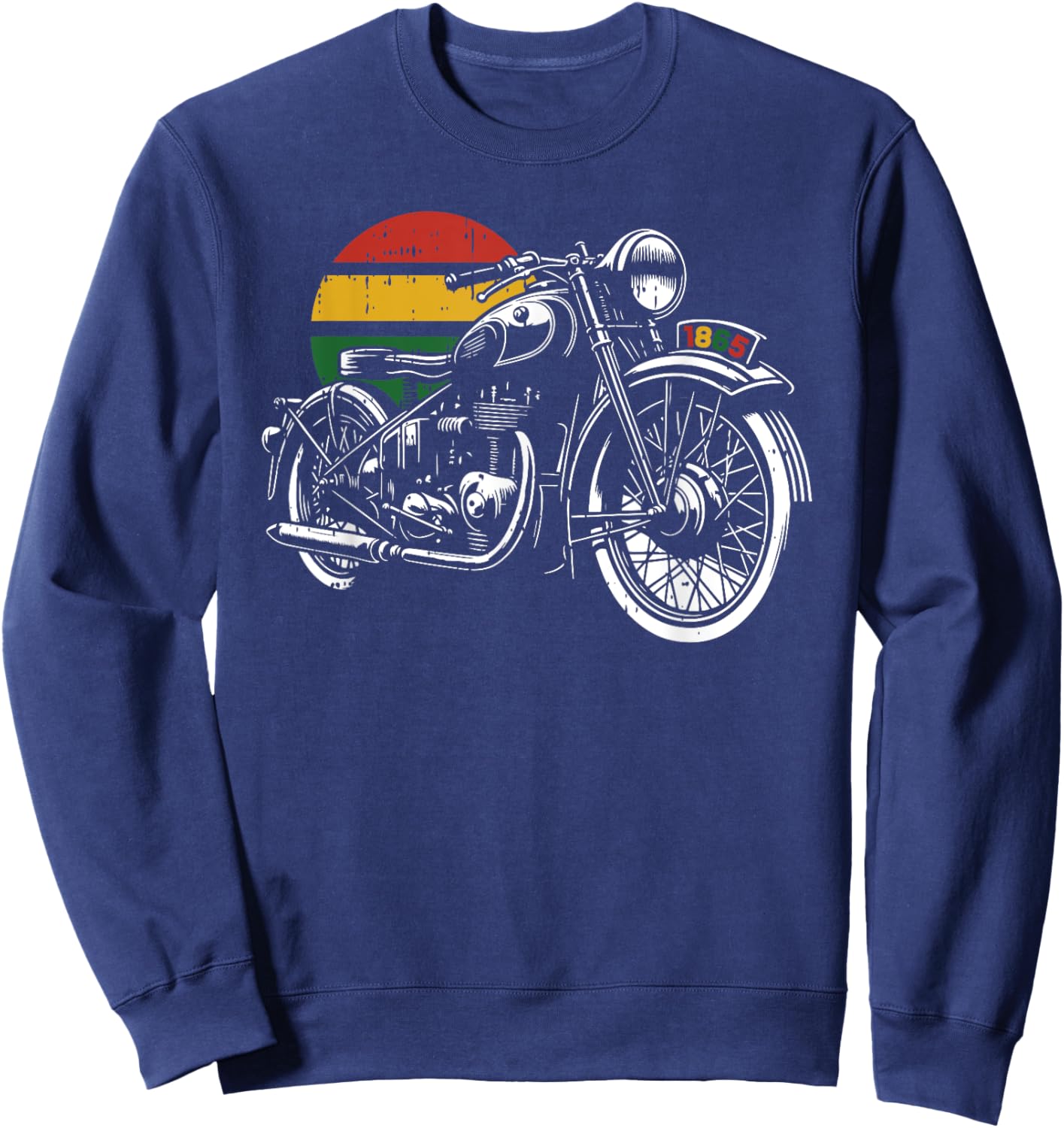Pan African Motorcycle Juneteenth BLM Black History Men Sweatshirt - Sweatshirt | Navy