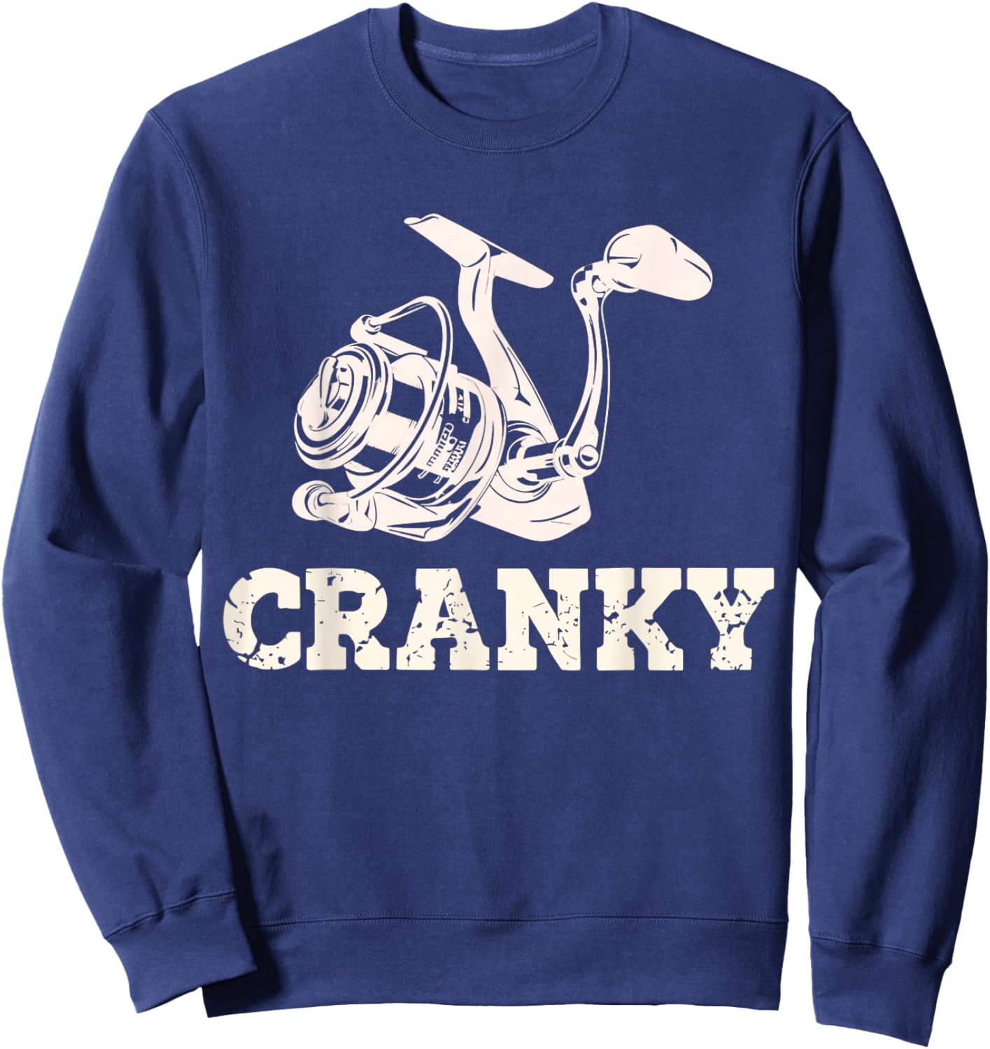 Cranky Fishing Lovers Gift , Women, Boys and Girls Sweatshirt - Sweatshirt | Navy