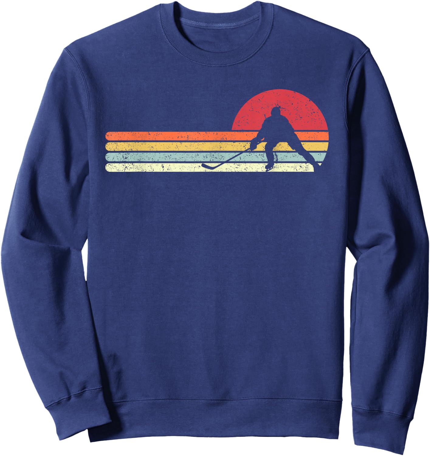 Ice Hockey Shirt. Retro Style For Hockey Player Sweatshirt - Sweatshirt | Navy