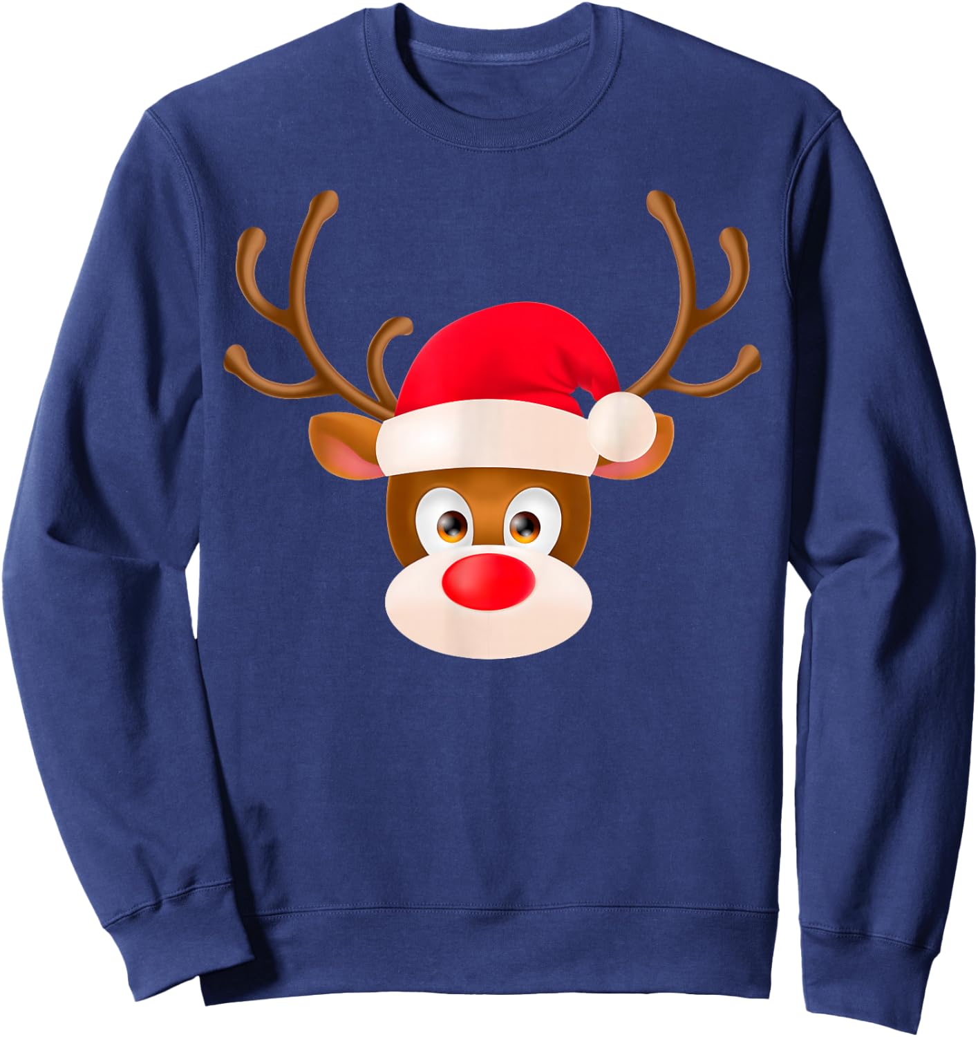 Rudolph The Red Nose Reindeer Christmas Pajama Girl Boy Sweatshirt - Sweatshirt | Navy