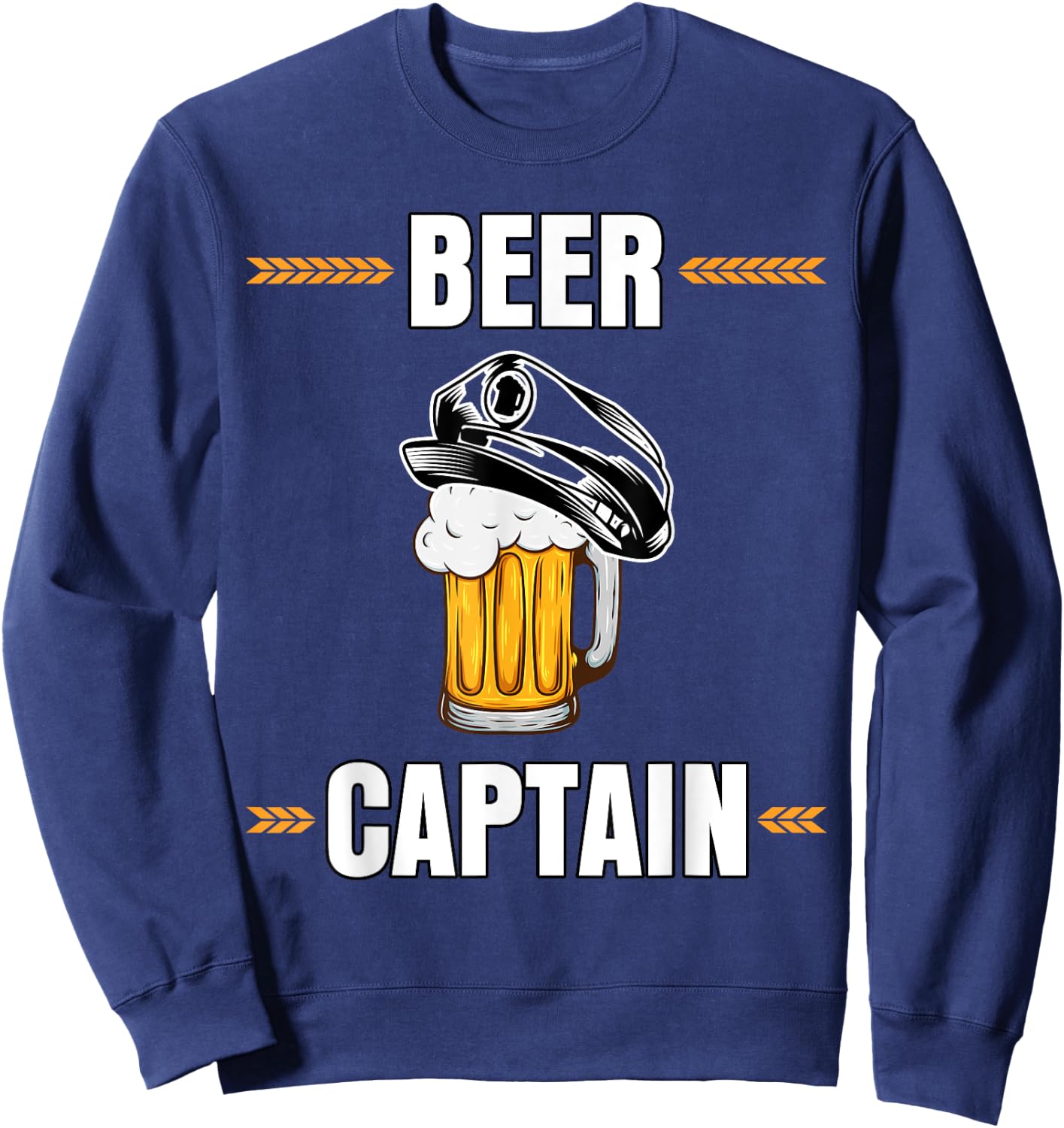 Stag Night Beer Captain Funny Beer Saying Sweatshirt - Sweatshirt | Navy