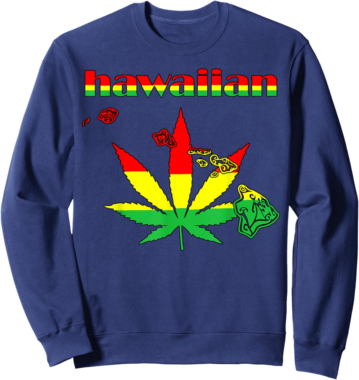 Hawaiian Pakalolo Reggae Sweatshirt - Sweatshirt | Navy