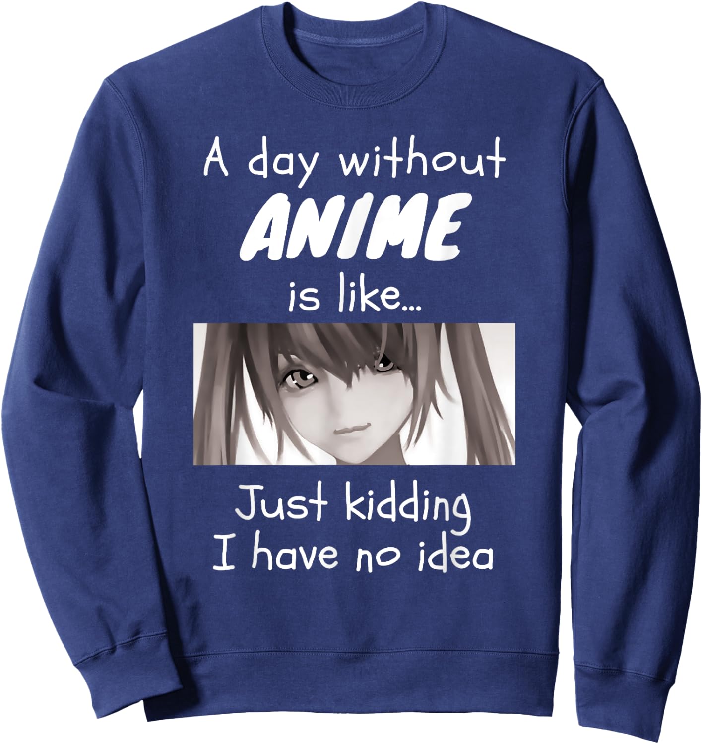 Anime Clothes Girls Women Funny Anime Outfits Cosplay Anime Sweatshirt - Sweatshirt | Navy