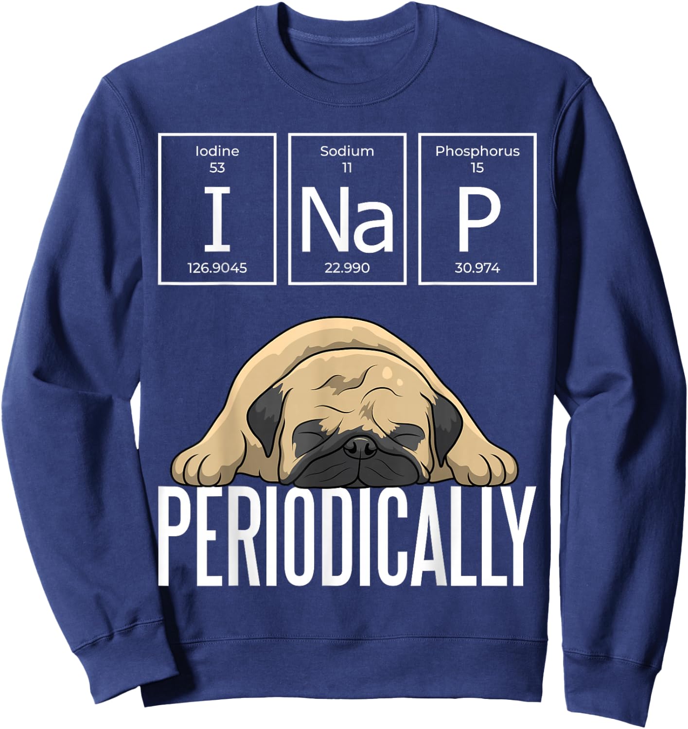Pug Puggie-Dog Sweatshirt - Sweatshirt | Navy