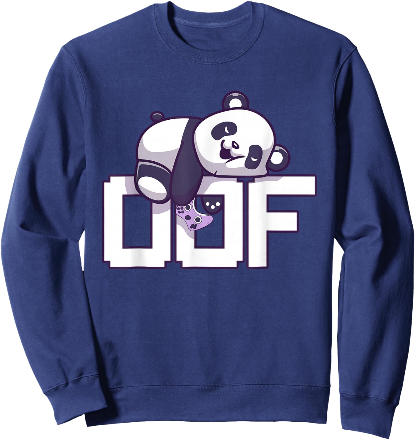 Oof Gamer Meme - Noob Internet Culture Panda Gamer Sweatshirt - Sweatshirt | Navy