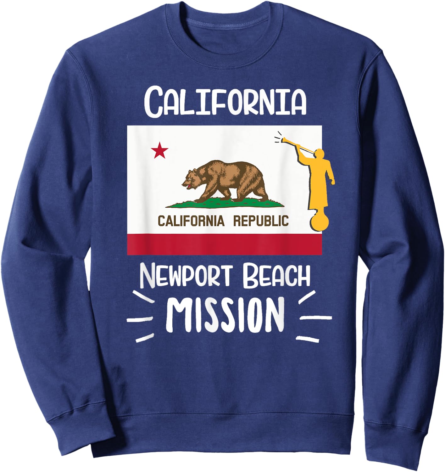 California Newport Beach Mormon LDS Mission Missionary Gift Women Girls Kids Sweatshirt - Sweatshirt | Navy