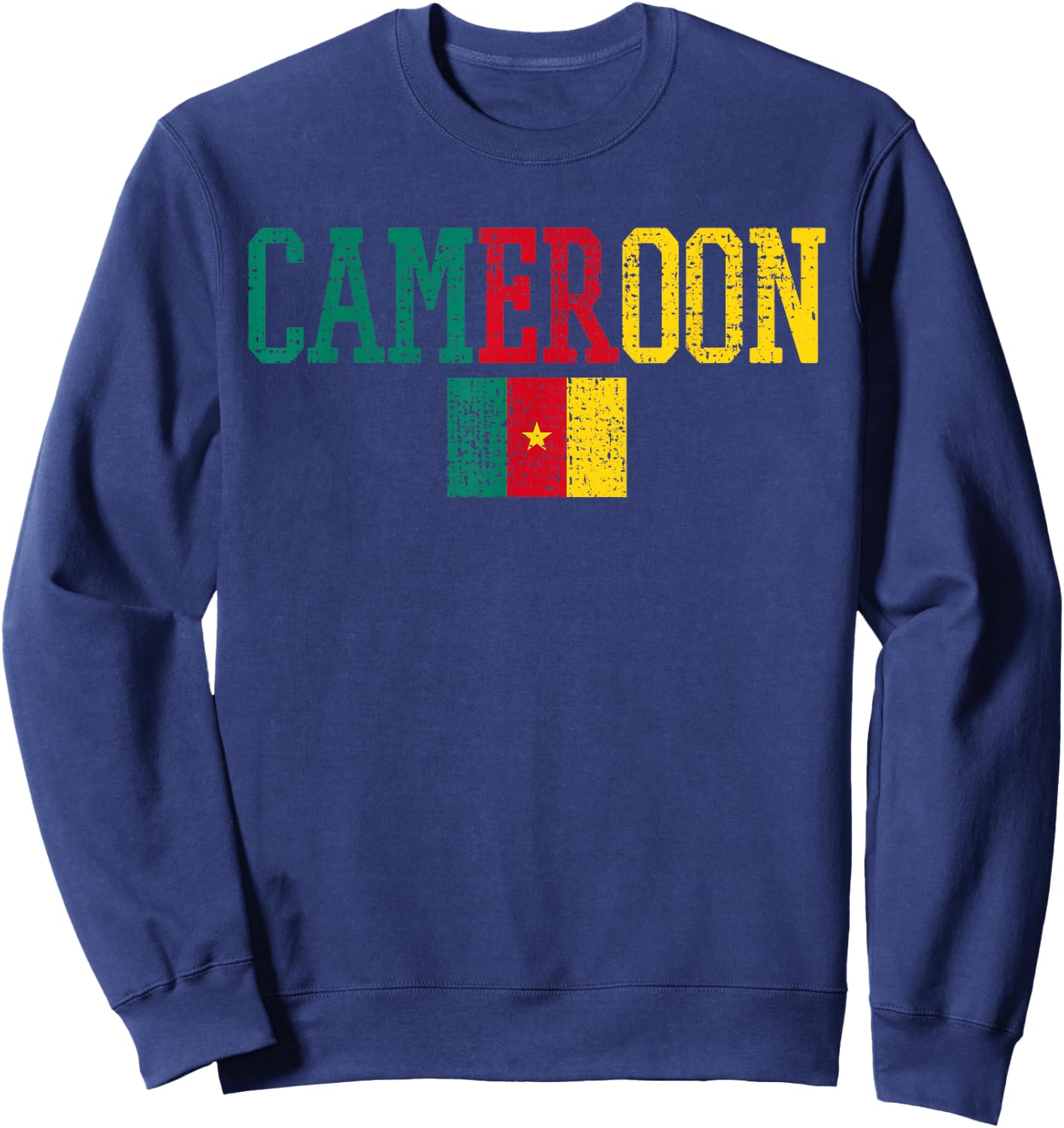 Cameroon Central Africa Flag Cameroonian Sweatshirt - Sweatshirt | Navy