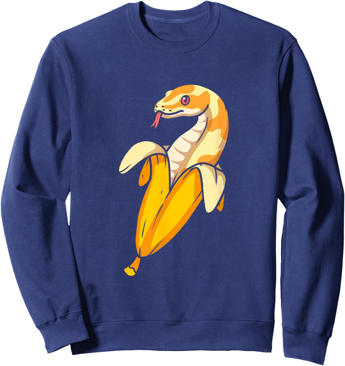 Ball Python Banana Reptile Snake Owner Sweatshirt - Sweatshirt | Navy