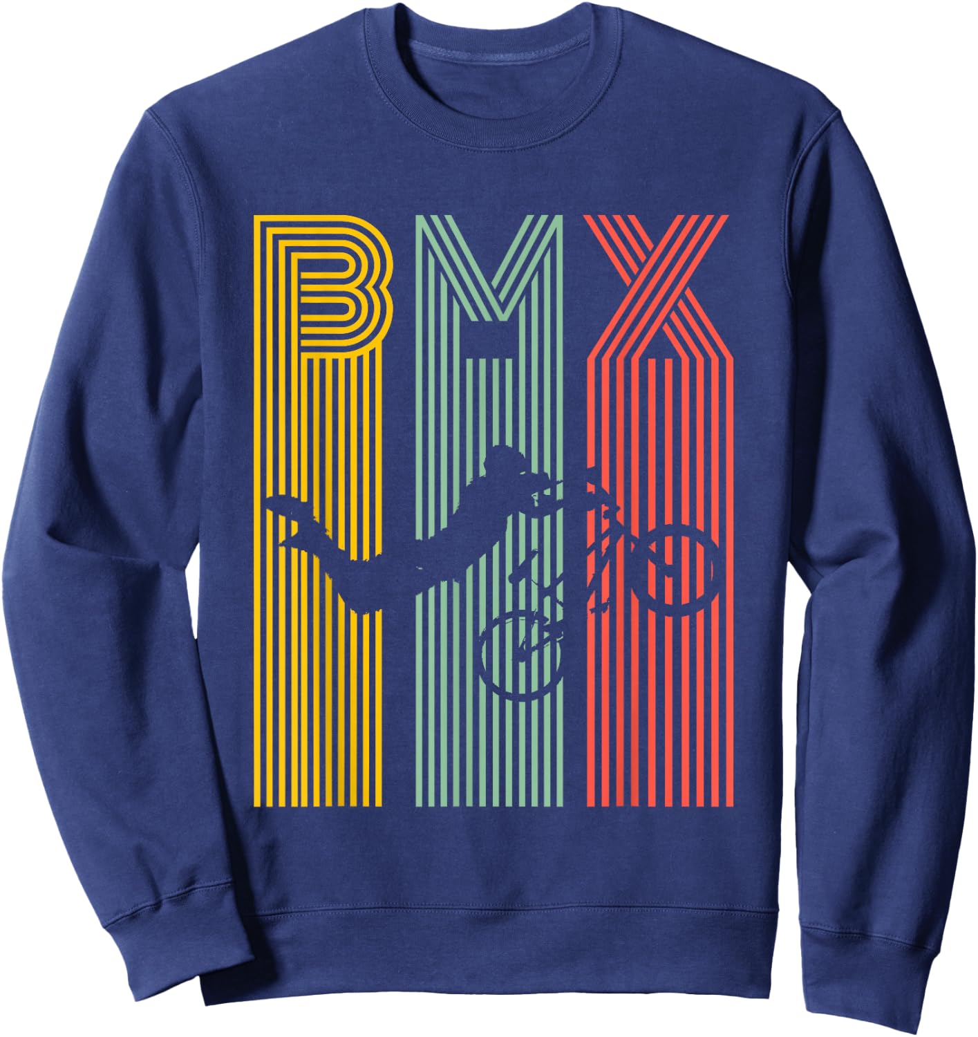 BMX Vintage Bike Bicycle Racing Stunt Sweatshirt - Sweatshirt | Navy