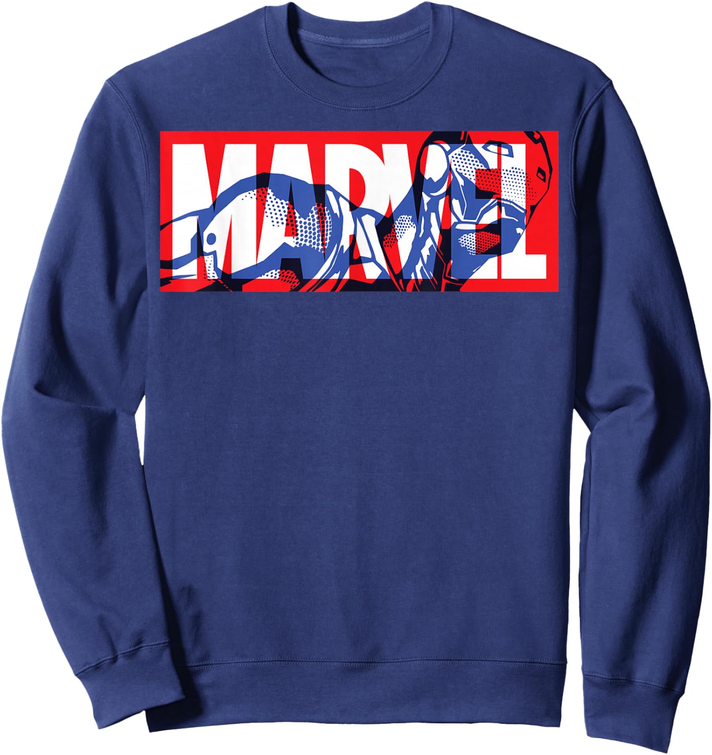 Marvel Classic Logo Iron Man Fill Sweatshirt - Sweatshirt | Navy