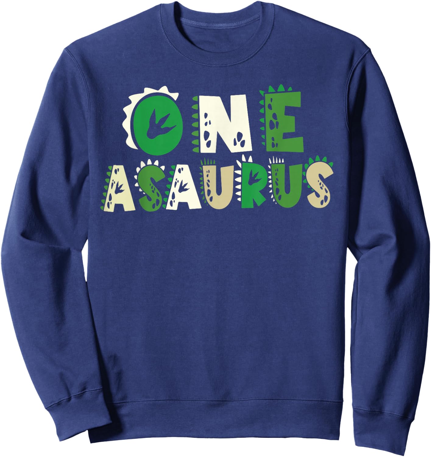 1st Birthday Dinosaur Oneasaurus Cute First Birthday Kids Sweatshirt - Sweatshirt | Navy