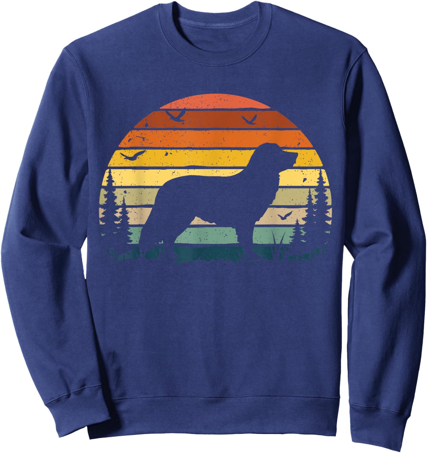 Nova Scotia Duck Ringing Retriever Vintage Dog Sweatshirt - Sweatshirt | Navy