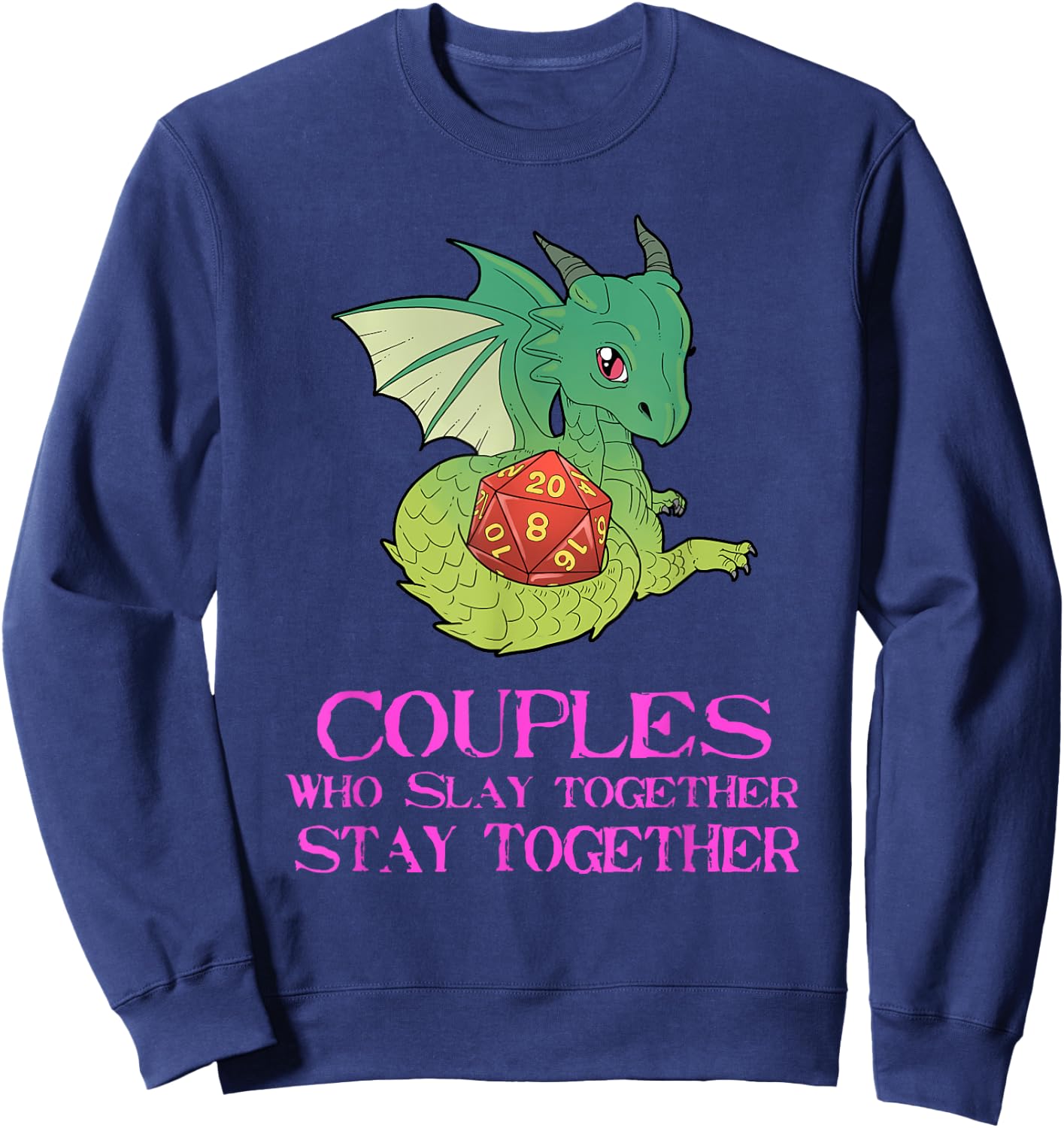 Funny Couples Tabletop Gaming Design Sweatshirt - Sweatshirt | Navy