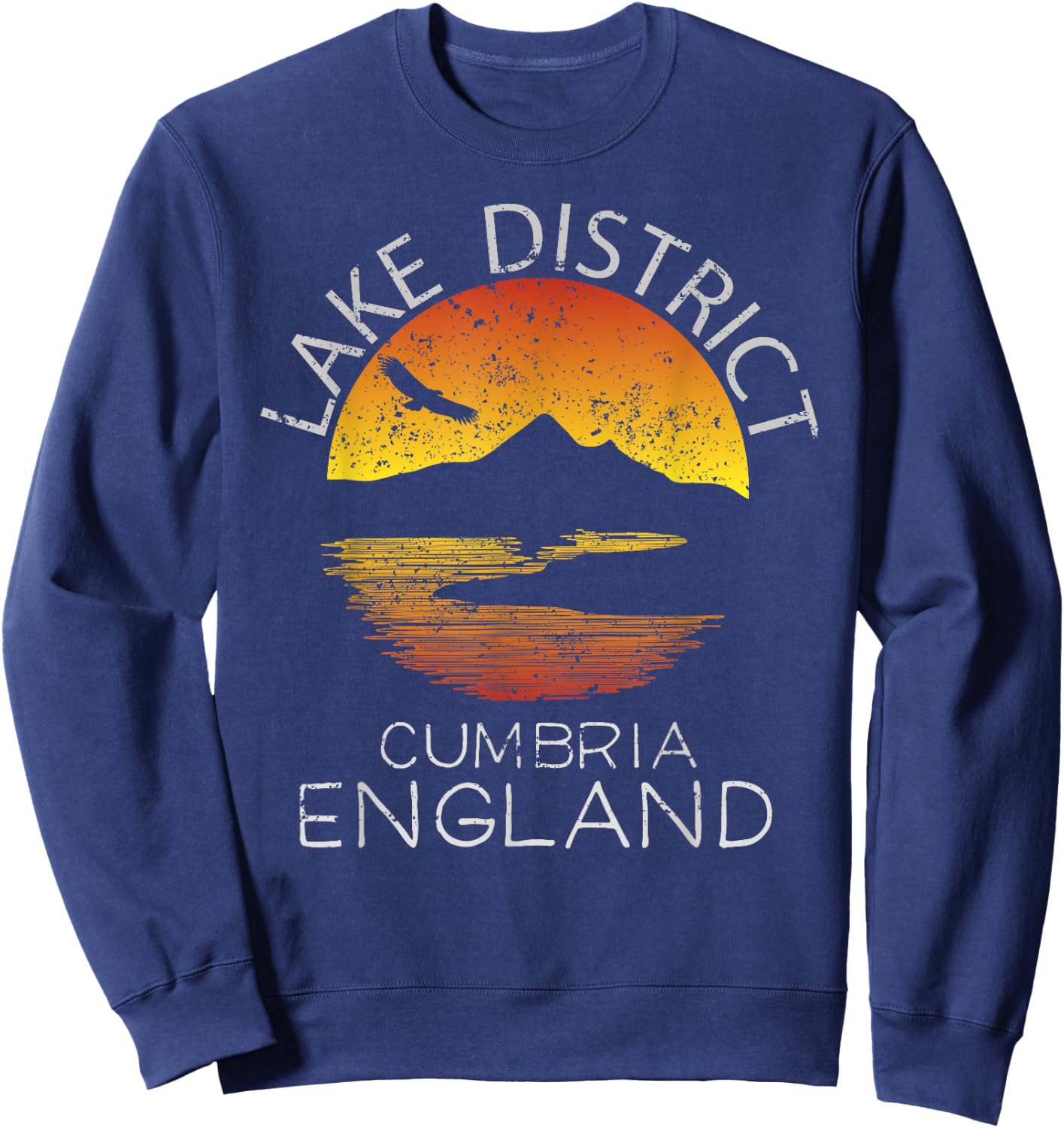 Lake District Shirt Cumbria England Hiking Walks Gift Sweatshirt - Sweatshirt | Navy