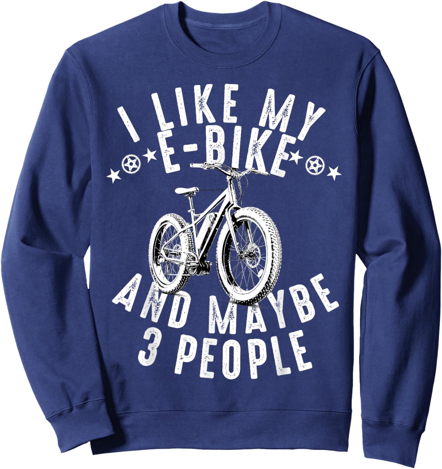 E-Bike Electric Bike Women E Bicycle Lover Funny Sweatshirt - Sweatshirt | Navy