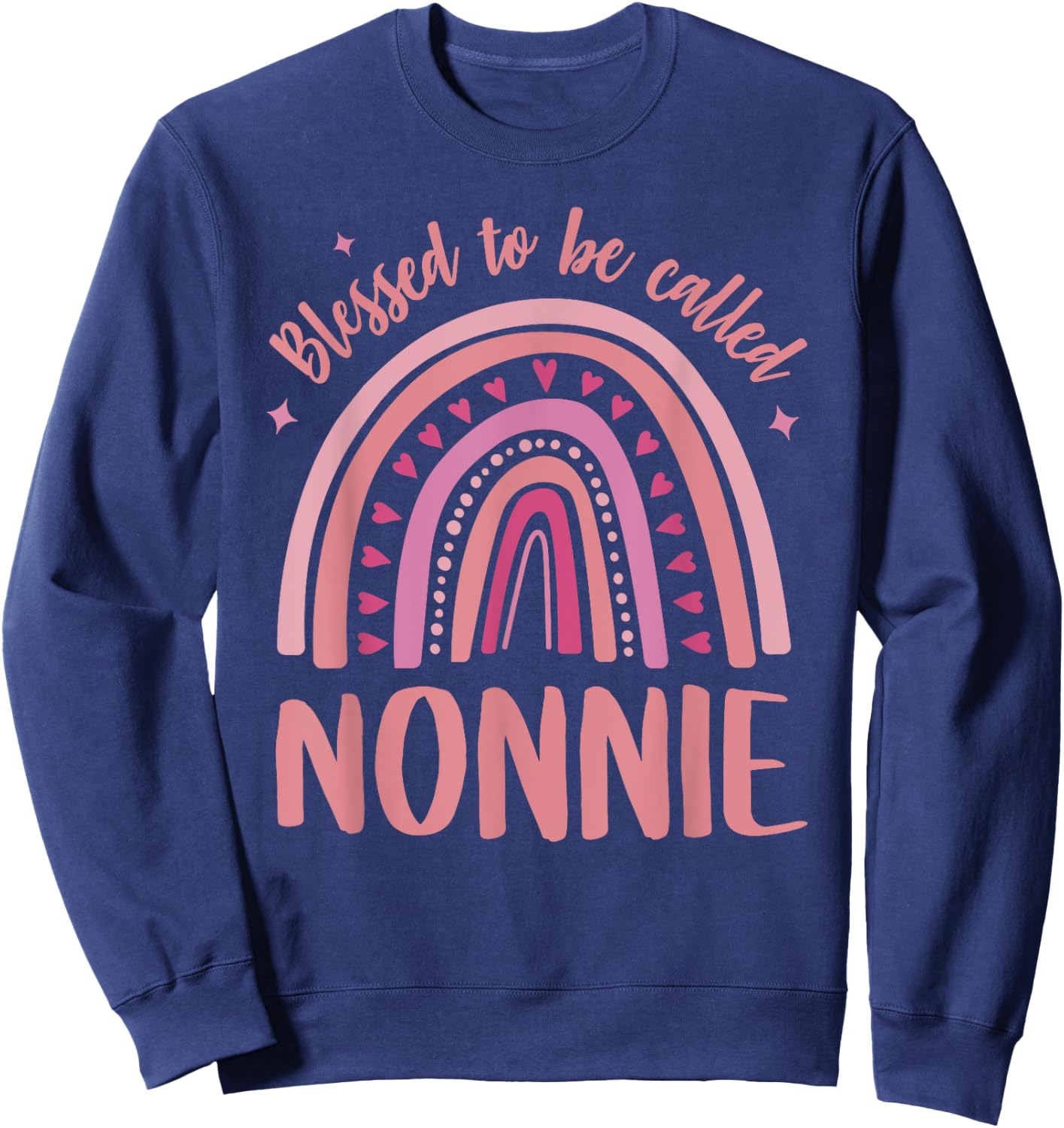 Nonnie for Grandma Women Mothers Day Blessed Nonnie Sweatshirt - Sweatshirt | Navy