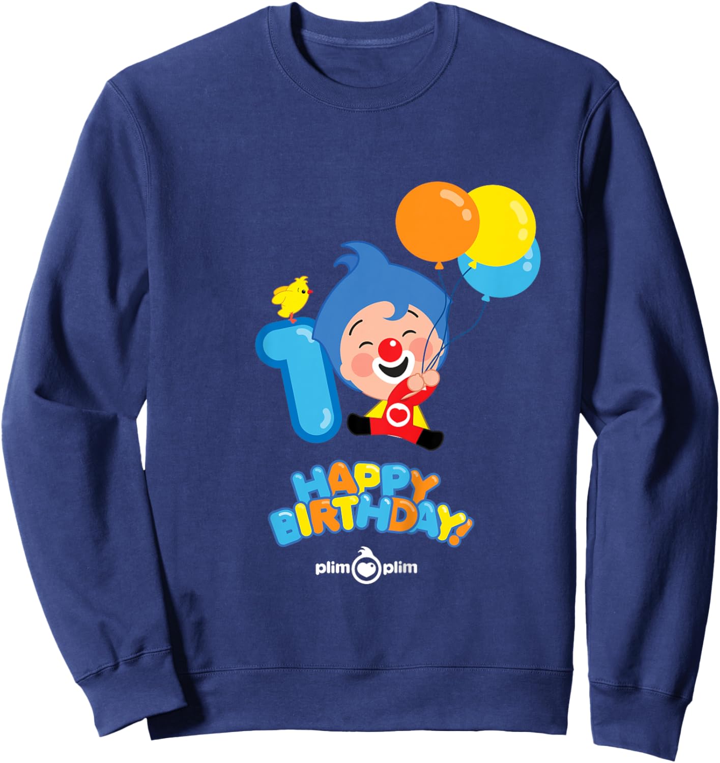 Kids Plim Plim The Kindness Hero - Happy Birthday Sweatshirt - Sweatshirt | Navy