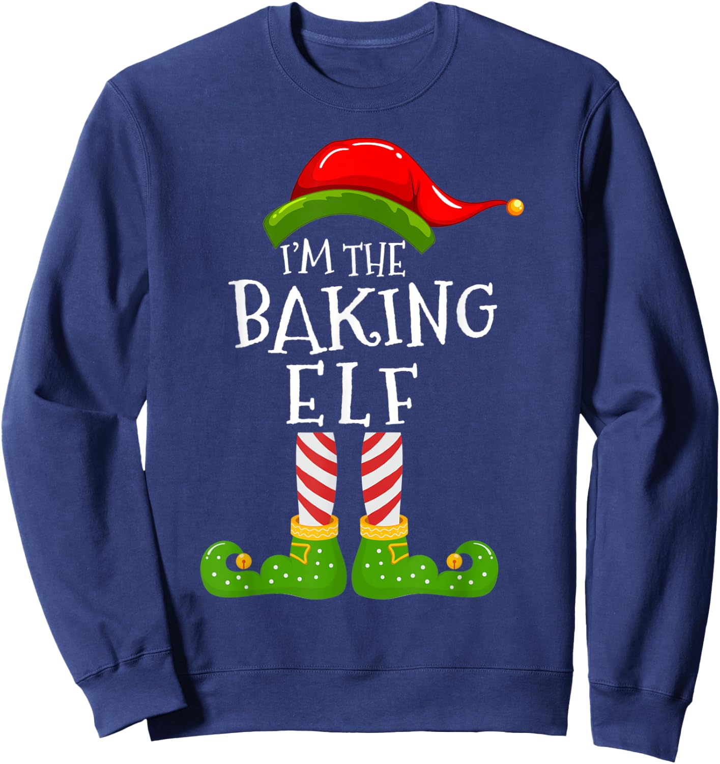 I'm The Baking Elf Group Matching Family Christmas Pyjamas Sweatshirt - Sweatshirt | Navy