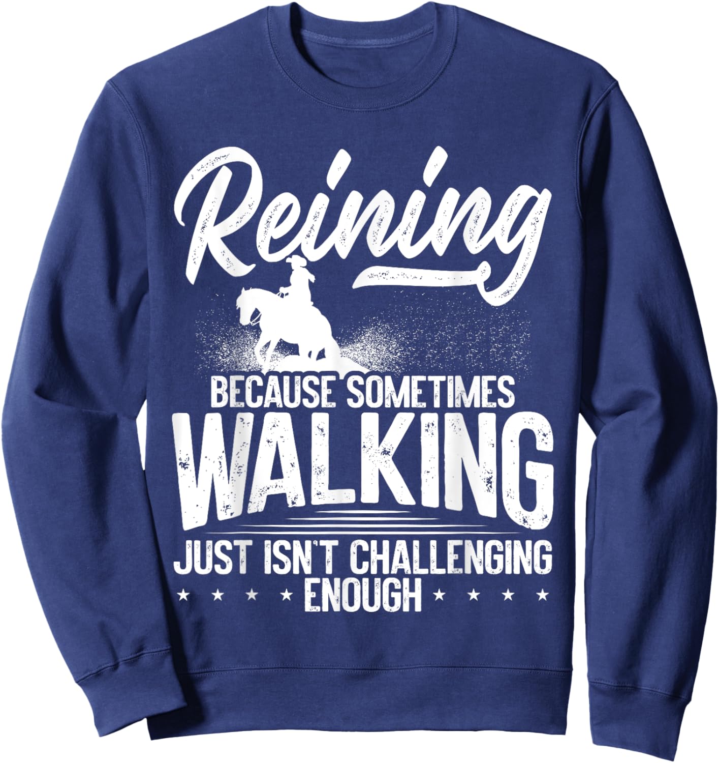 Sliding Stop Reining Horse Equestrian Western Riding Sweatshirt - Sweatshirt | Navy
