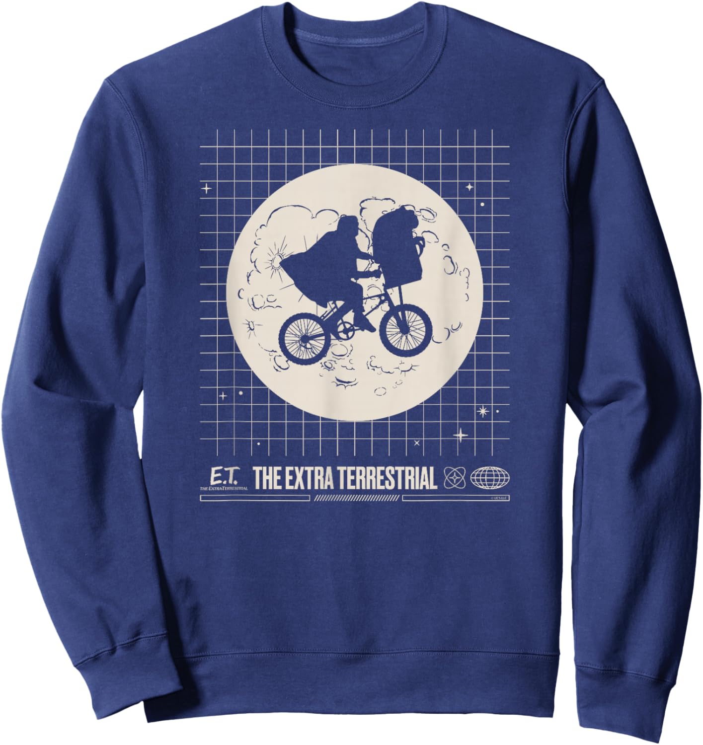 E.T. the Extra-Terrestrial Moon Retro Sweatshirt - Sweatshirt | Navy
