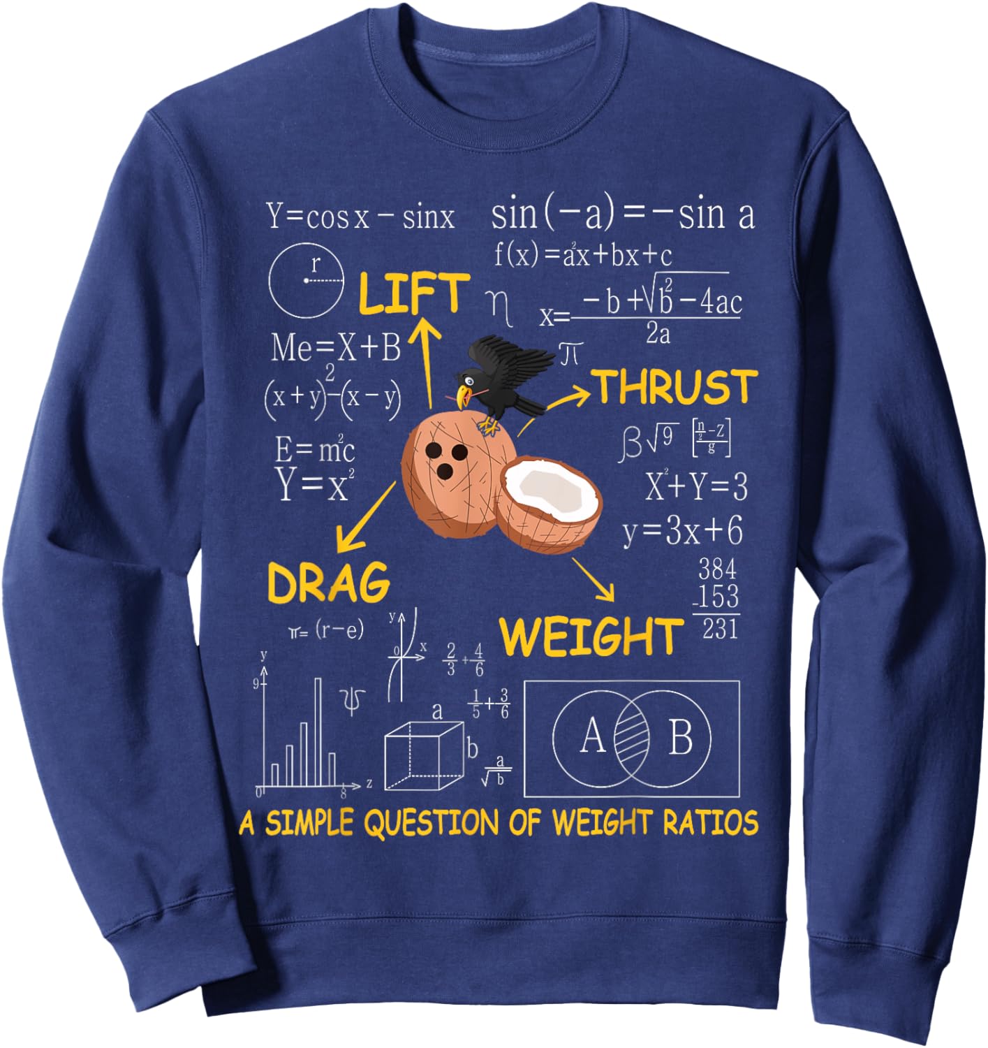 A Simple Question Of Weight Ratios Funny Math Sweatshirt - Sweatshirt | Navy