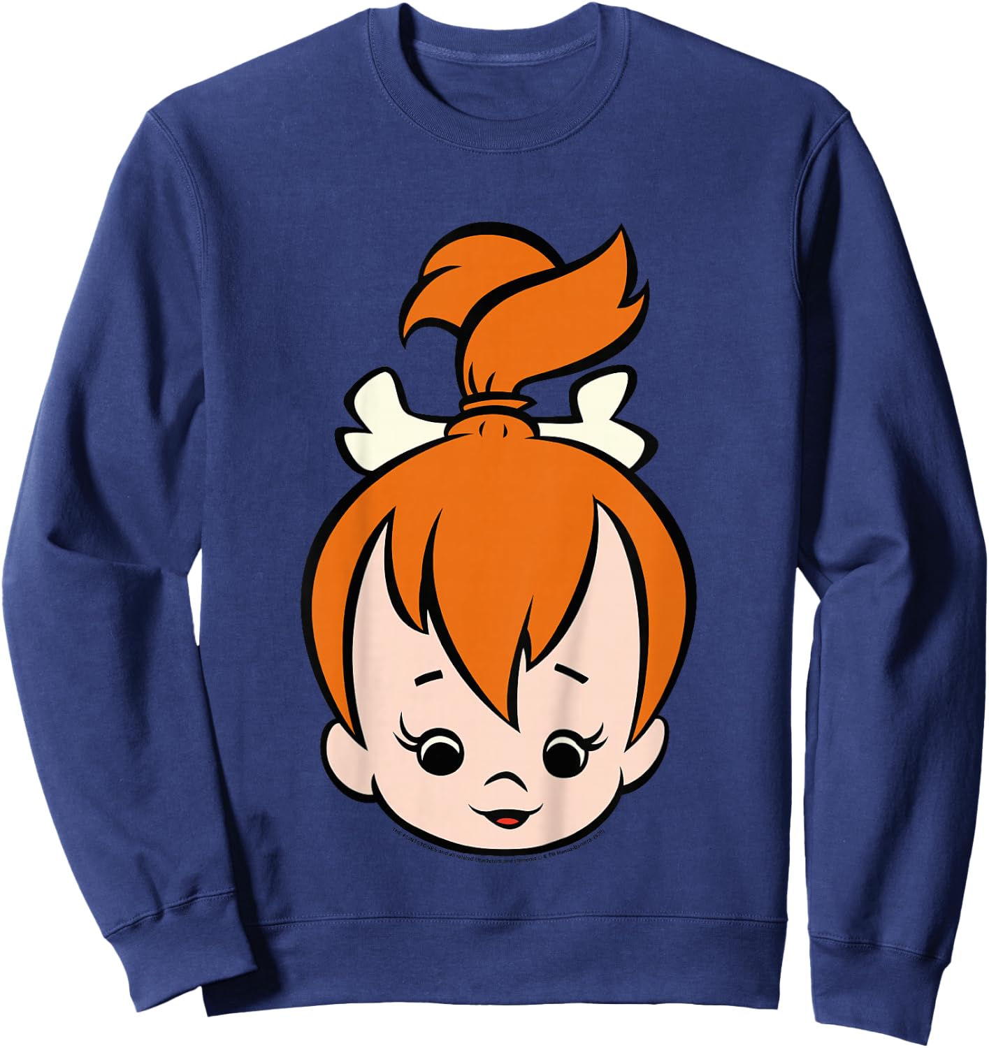 Kids The Flintstones Pebbles Big Face Sweatshirt - Sweatshirt | Navy