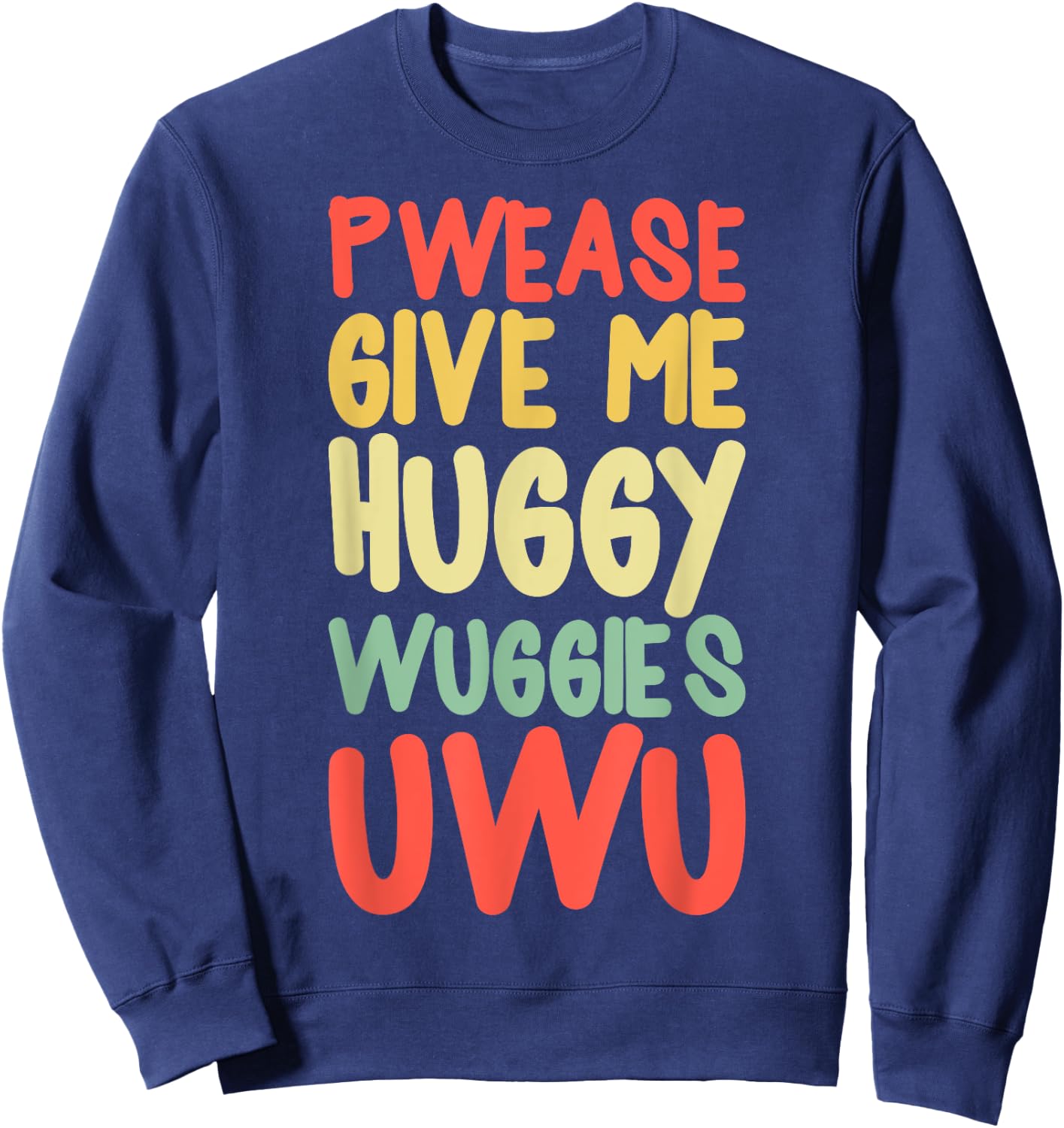 UWU OWO Furries Meme Anime Funny Memes Weeb Furry Sweatshirt - Sweatshirt | Navy