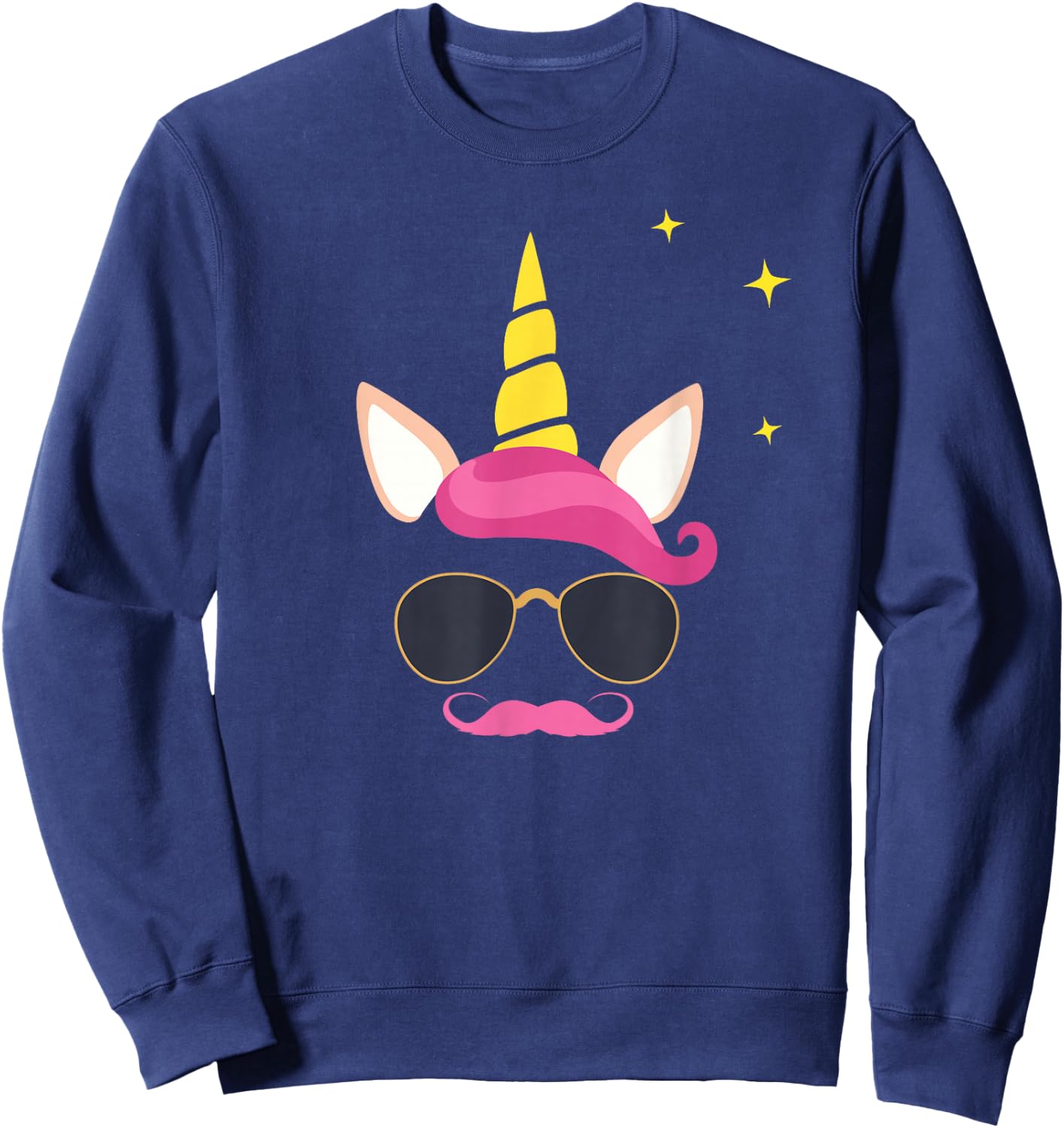 Dadicorn Best Dad Unicorn Fathers Day Funny Pink Men Sweatshirt - Sweatshirt | Navy