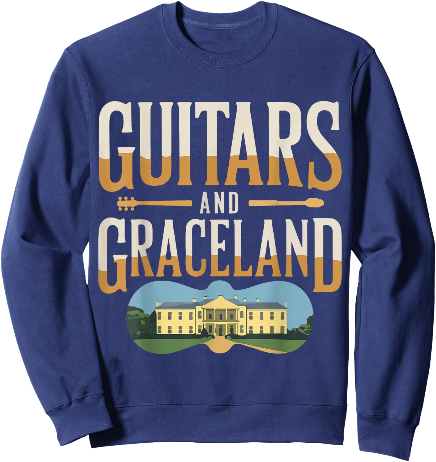 Memphis Guitar Graceland of Tennessee Sweatshirt - Sweatshirt | Navy