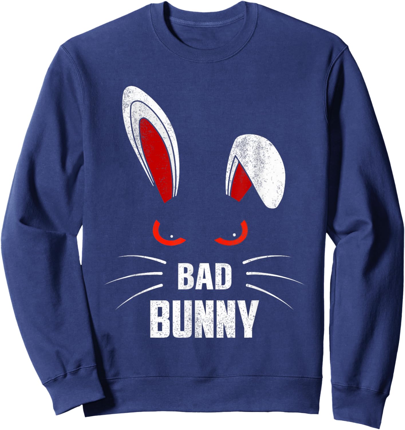 Bad Bunny Scary Rabbit Cool Animal Lover Sweatshirt - Sweatshirt | Navy