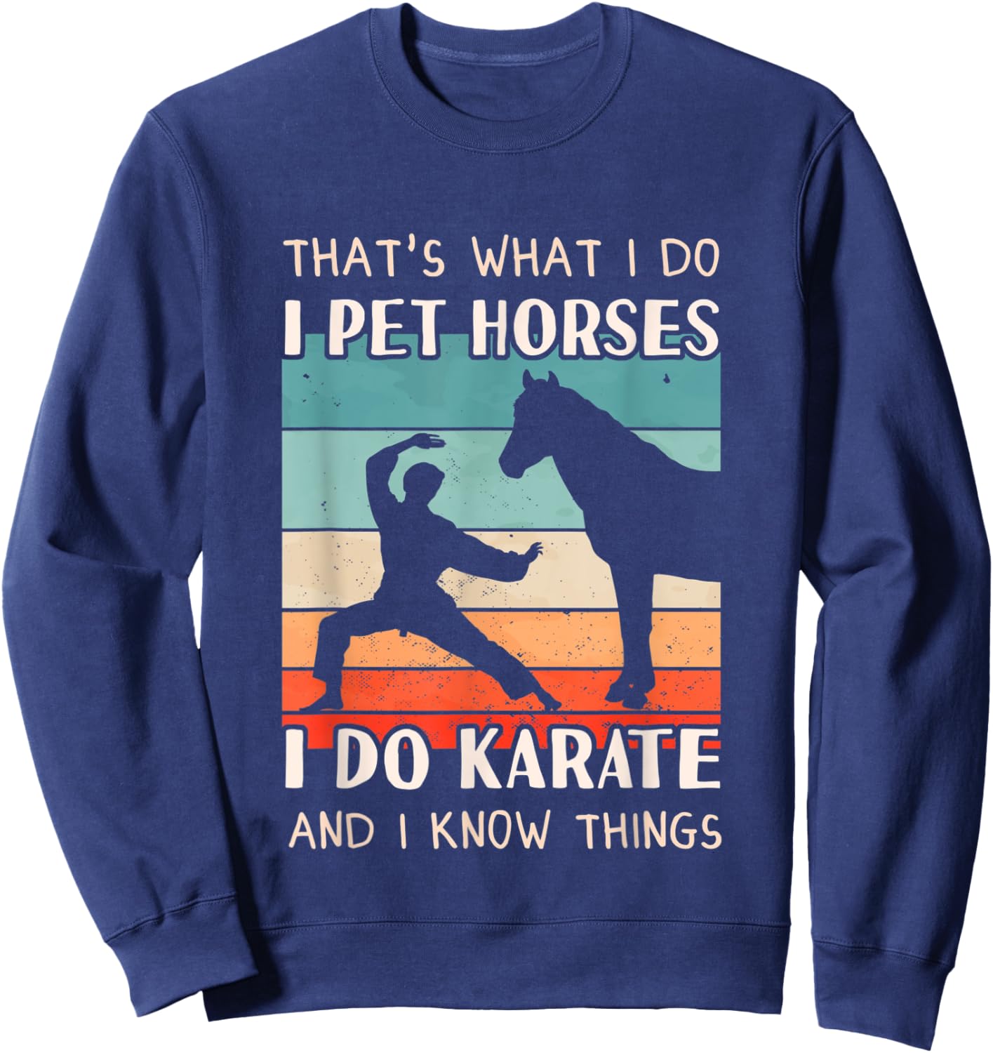 Karate Outfit - Horse Breeder Design Men Karate Sweatshirt - Sweatshirt | Navy