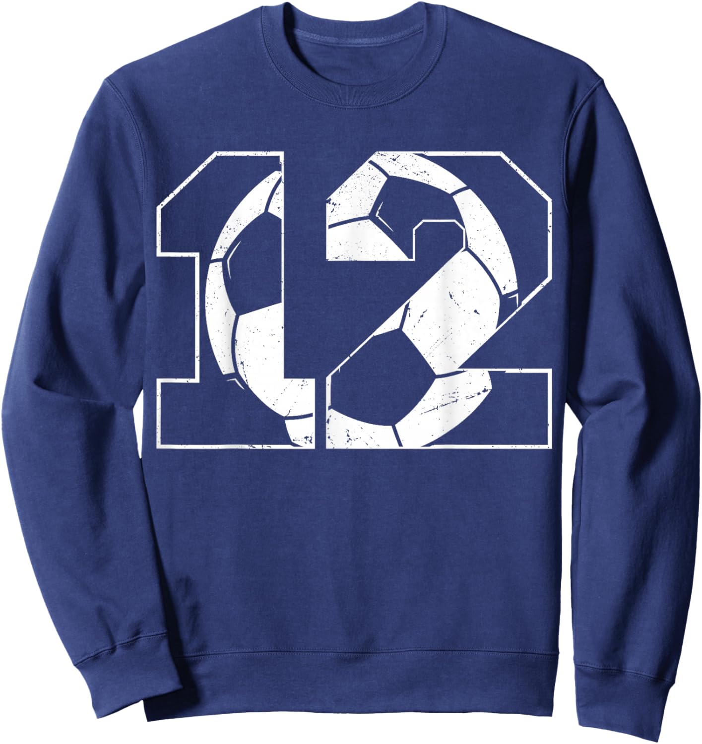12th Birthday Boy Soccer Player Football 12 Years Old Sweatshirt - Sweatshirt | Navy