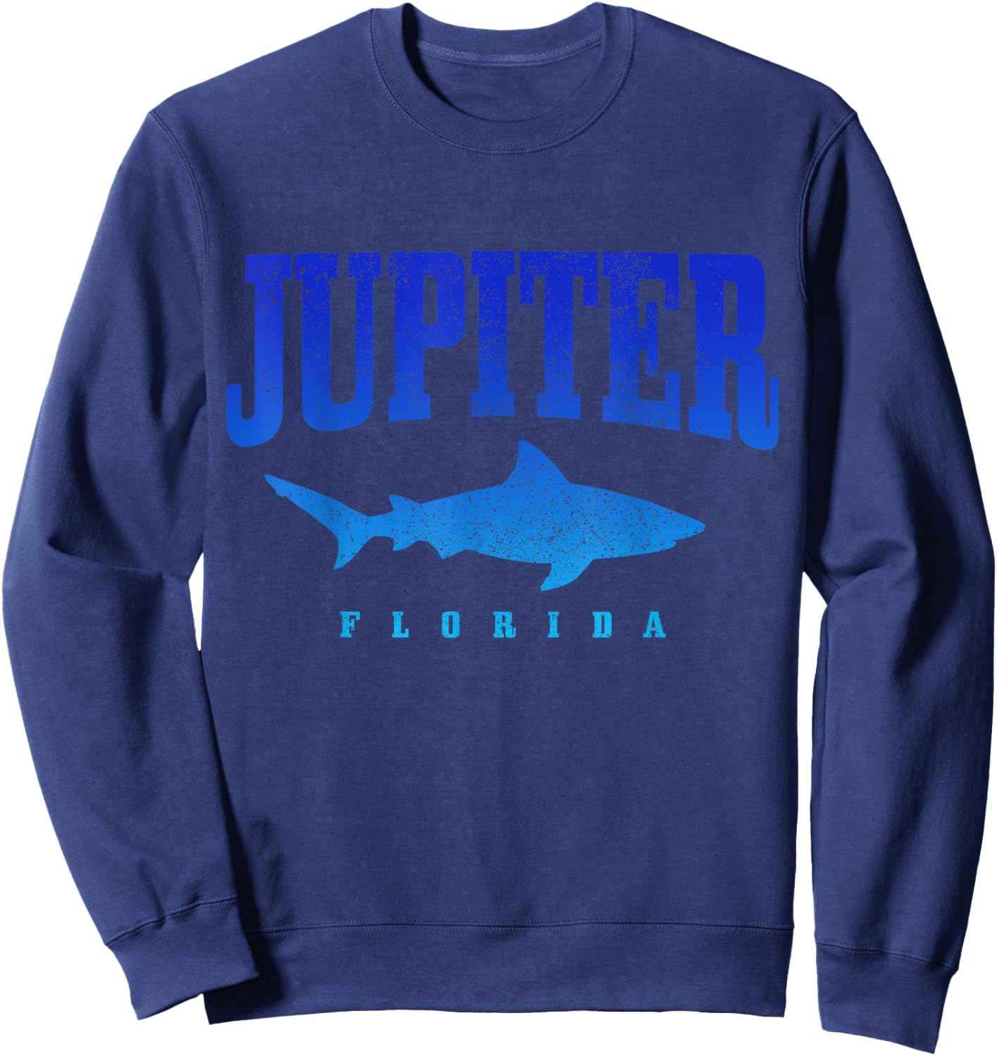 Jupiter Florida Diver Shark Diver Vintage Sweatshirt - Sweatshirt | Navy
