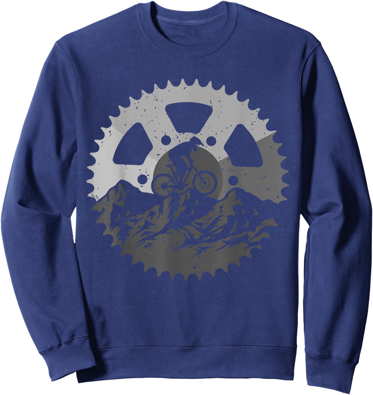 Funny Mountain Biking Art Women MTB Mountain Biker Small Sweatshirt - Sweatshirt | Navy