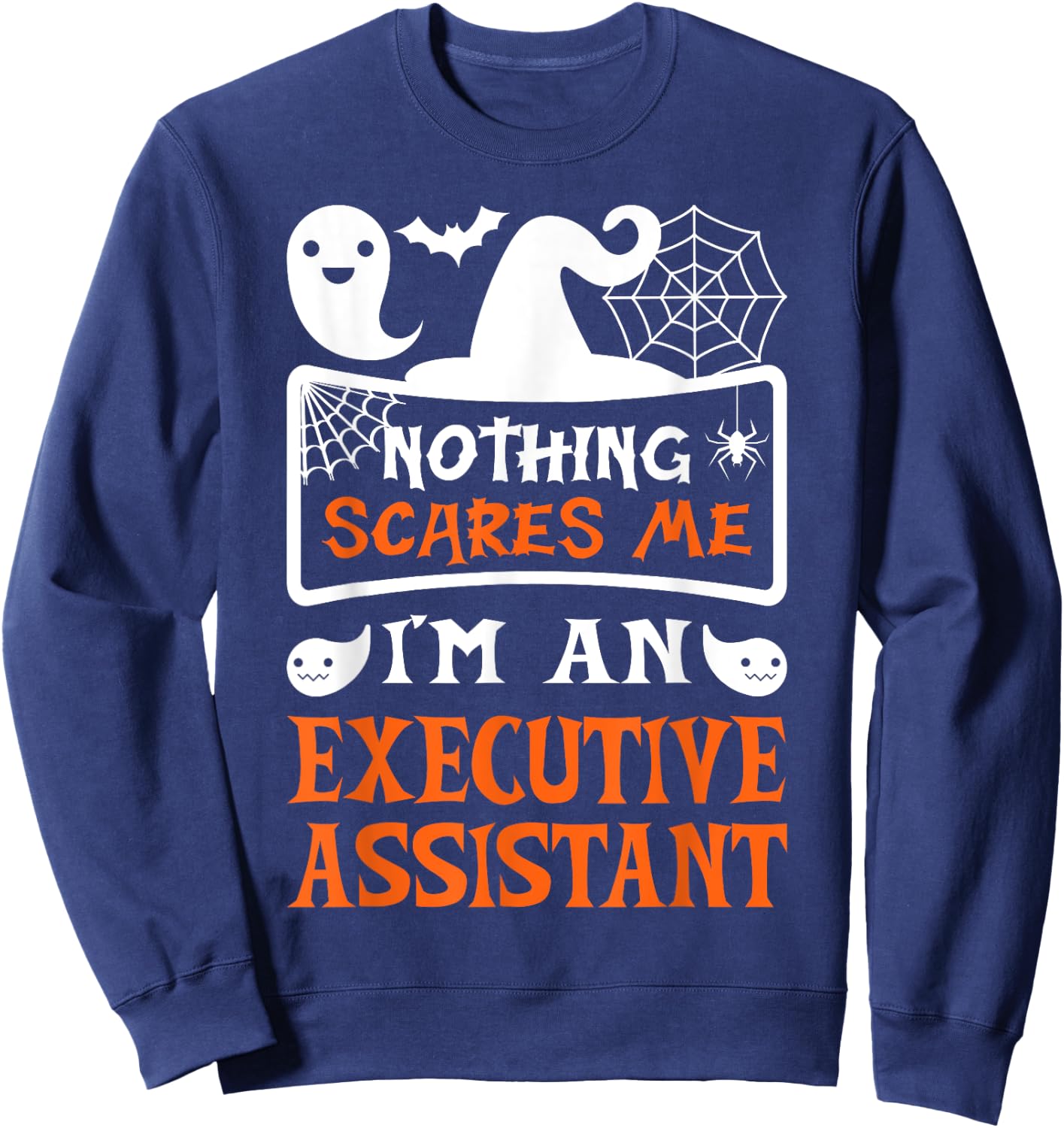 Funny Halloween Vampire Executive Assistant Sweatshirt - Sweatshirt | Navy