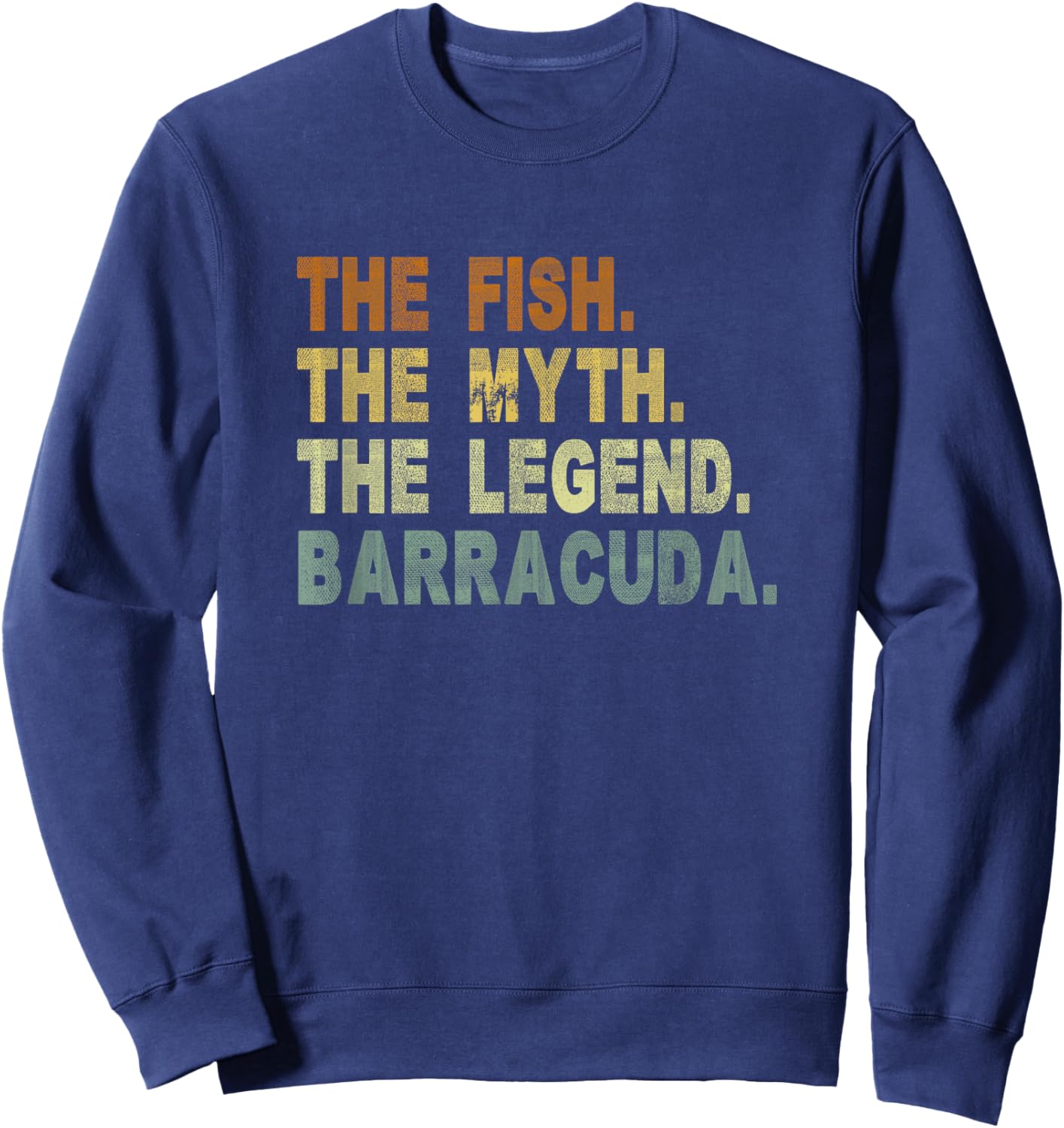 Vintage Fishing for Barracuda Sweatshirt - Sweatshirt | Navy