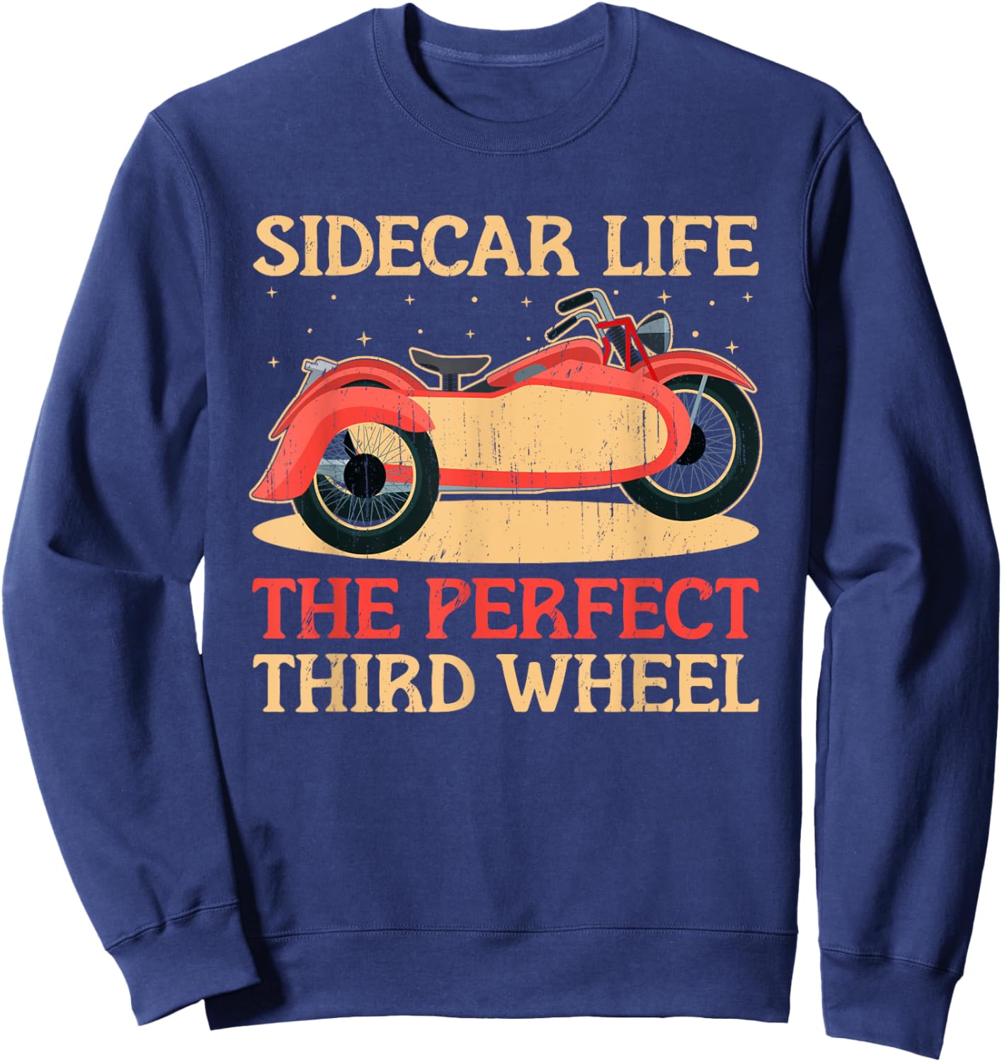 Sidecar Motorcycle Motorcyclist Bike Motorbike Sidecar Rider Sweatshirt - Sweatshirt | Navy