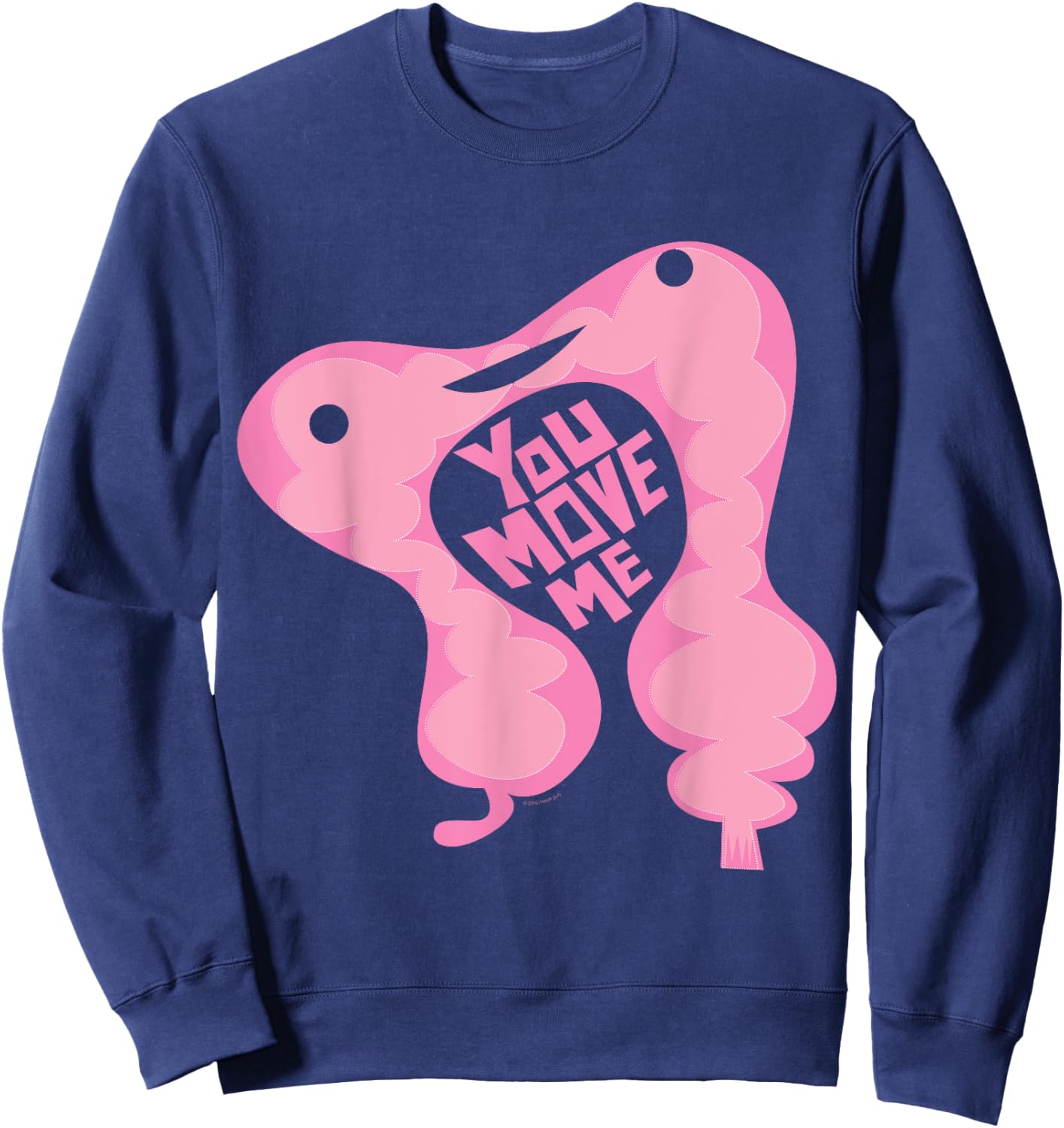 I Heart Guts Cute Colon - Intestine Cartoon Cancer Surgery IBD IBS Humor Sweatshirt - Sweatshirt | Navy