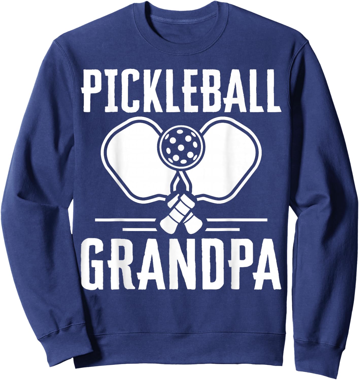 Proud Pickleball Grandpa Grandfather Player Sweatshirt - Sweatshirt | Navy