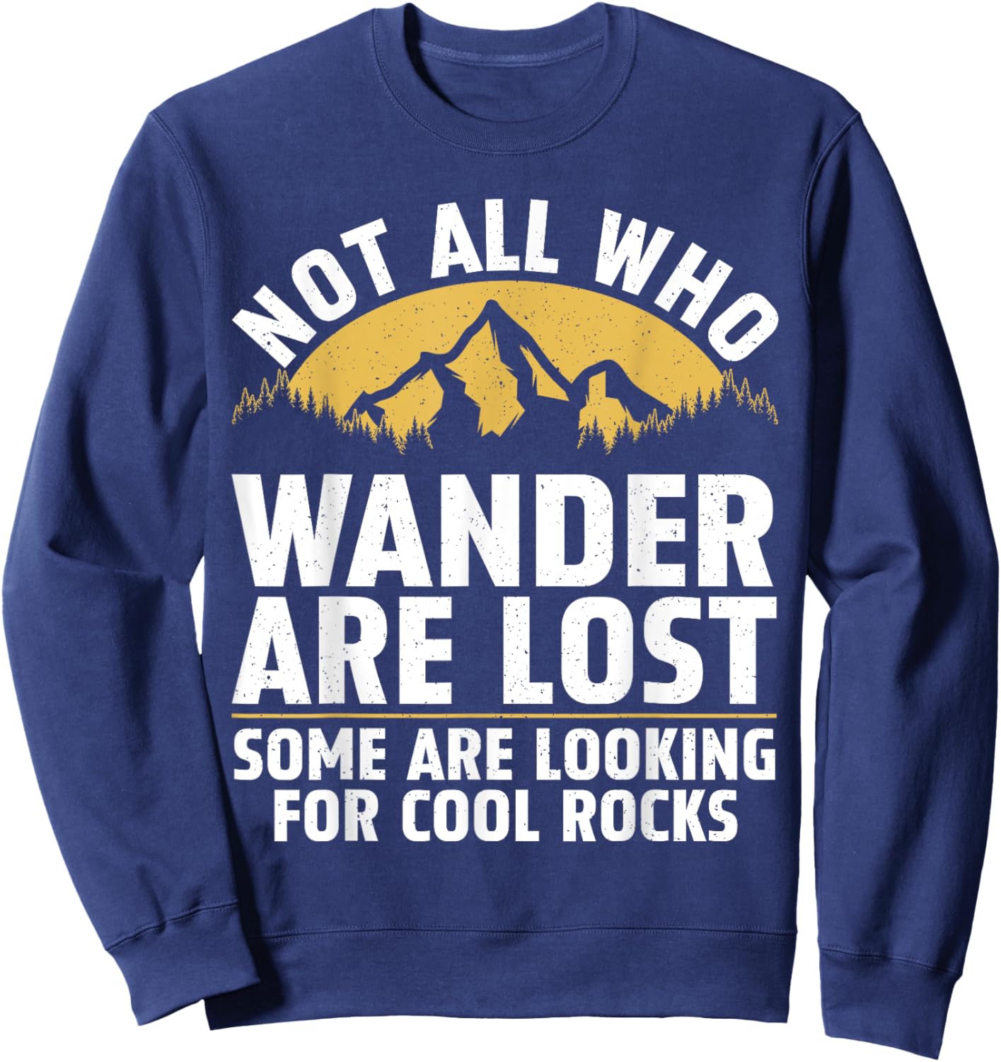 Rock Collecting Art Women Rockhound Rock Collector Sweatshirt - Sweatshirt | Navy