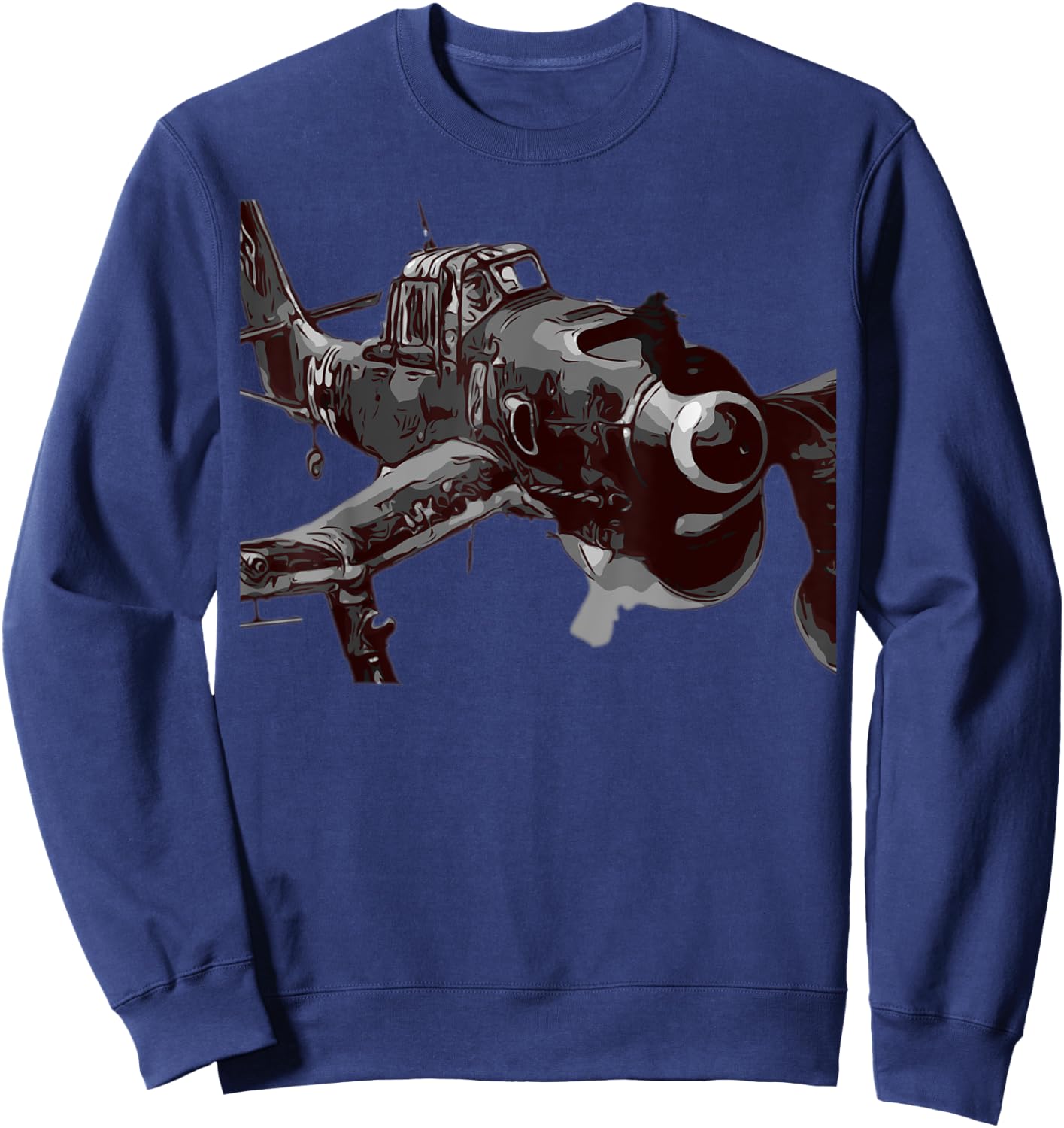 Junkers JU 87 Stuka WW2 Dive Bomber WW2 Warbird Warplane Sweatshirt - Sweatshirt | Navy