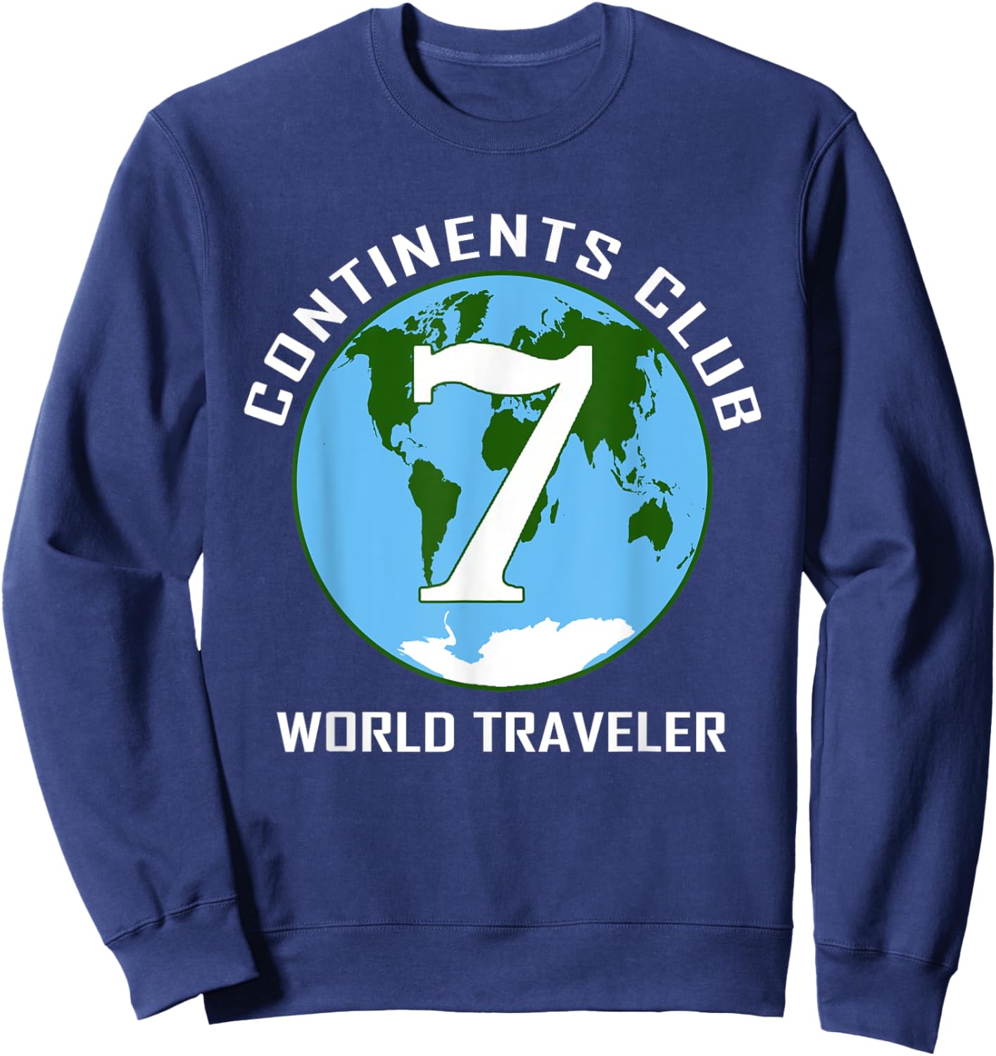 7 Continents World Traveler Club Sweatshirt - Sweatshirt | Navy