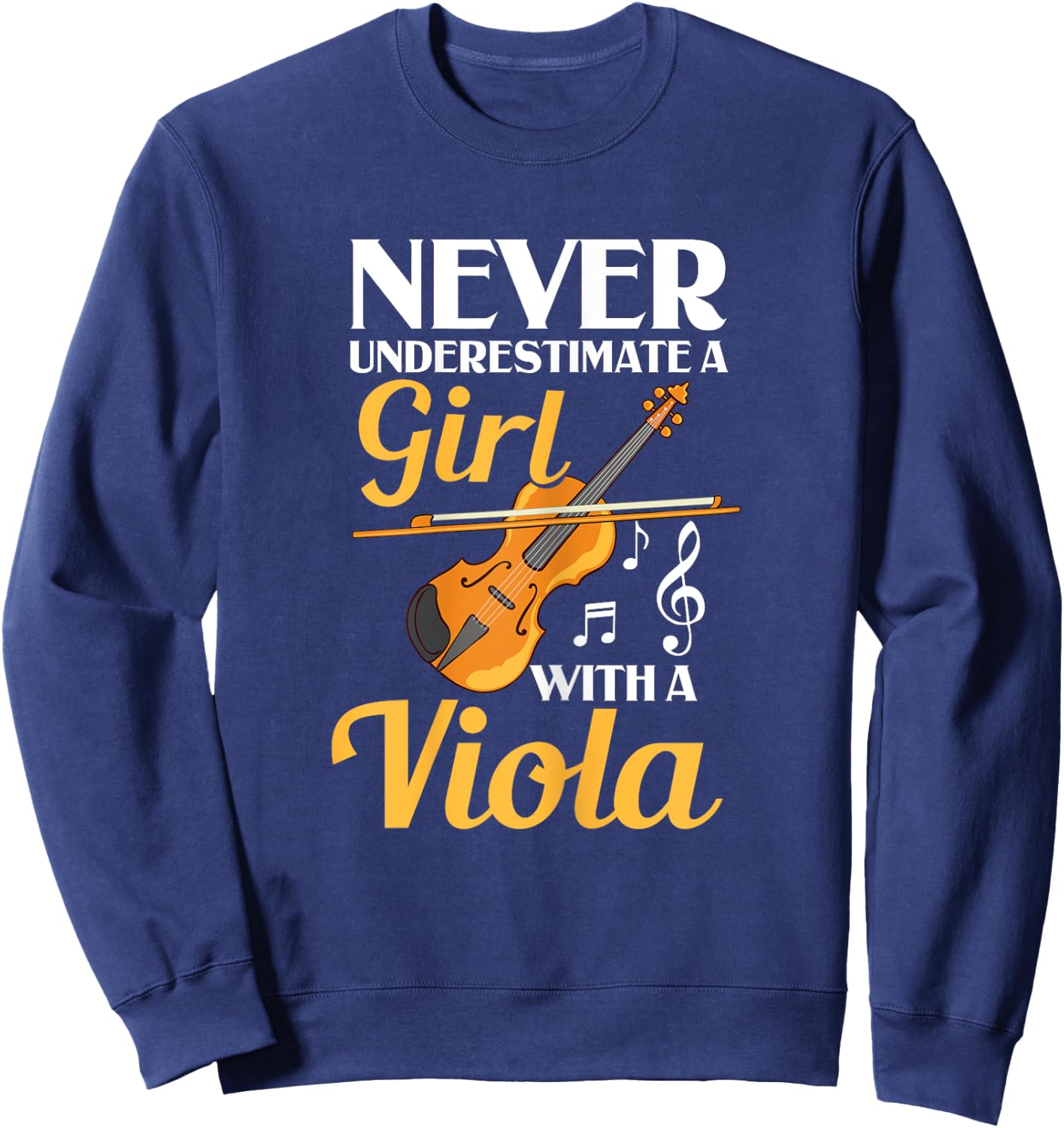 Viola Instrument Music Notes Player Lesson Beginner Sweatshirt - Sweatshirt | Navy