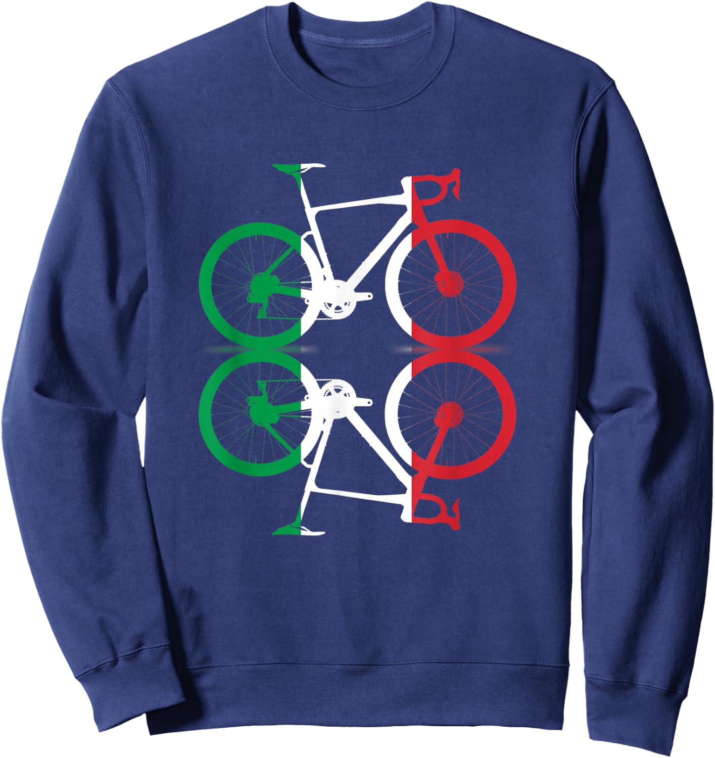 Italian Italian flag bike is cycling Sweatshirt - Sweatshirt | Navy