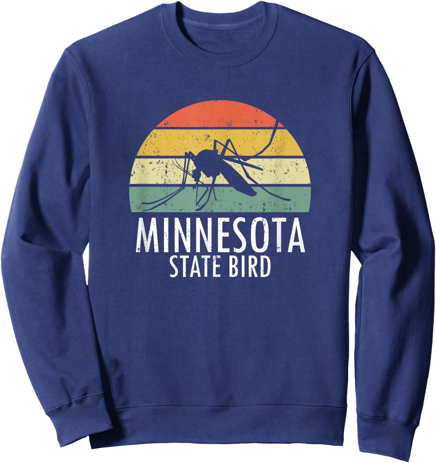Minnesota Mosquito State Bird Funny Camping Outdoors Sweatshirt - Sweatshirt | Navy