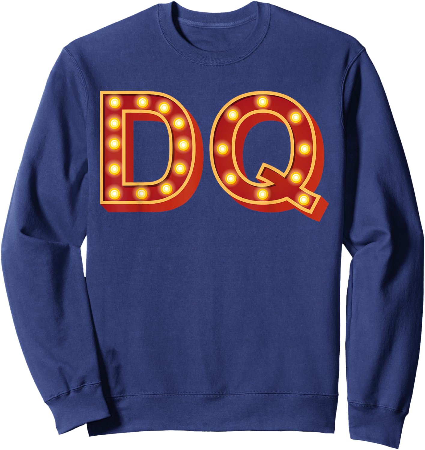 DQ Drama Queen, Flamboyant show font Sweatshirt - Sweatshirt | Navy