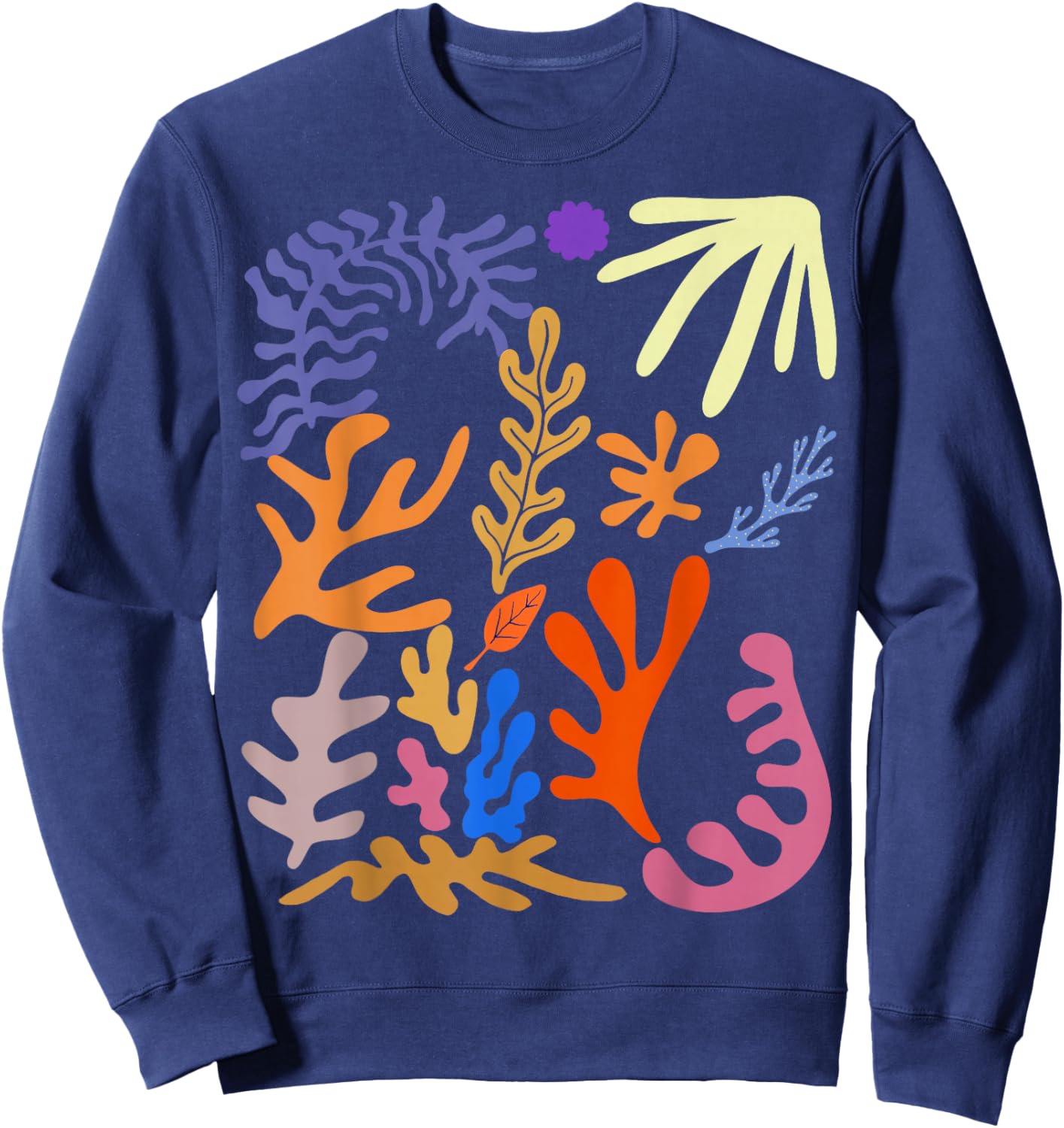 Matisse Painting Ästhetische Blume Künstliche Abstrakte Herbst Sweatshirt - Sweatshirt | Navy