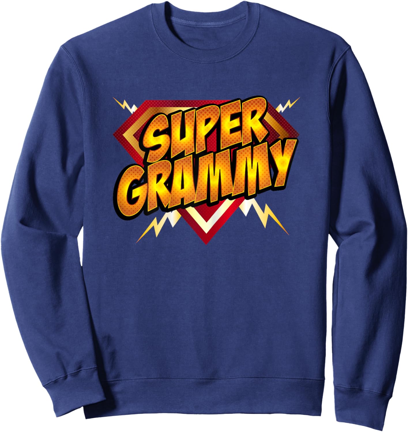 Super Grammy Superhero Grandmother's Comic Book Women Sweatshirt - Sweatshirt | Navy
