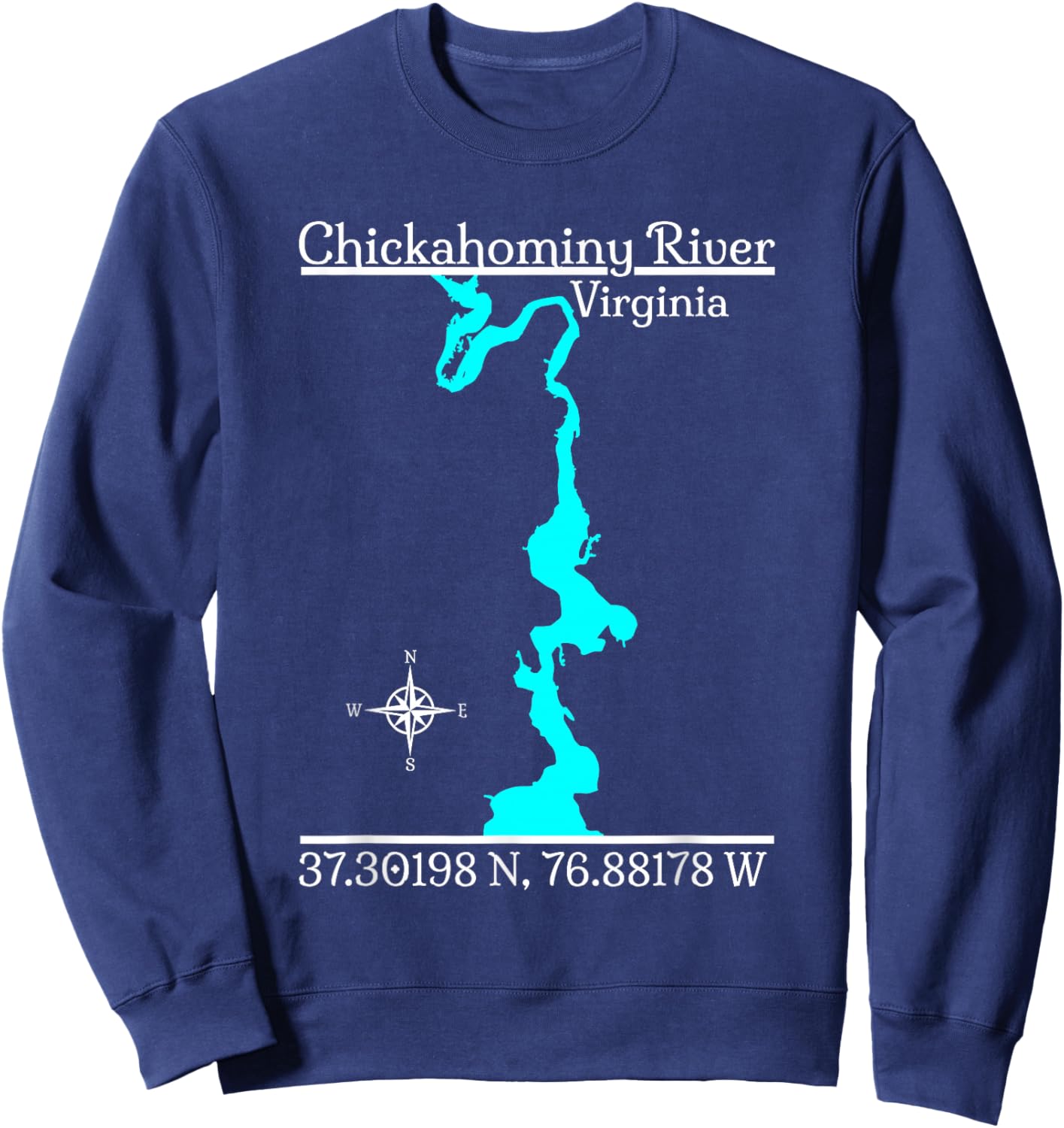 Chickahominy River, Virginia Sweatshirt - Sweatshirt | Navy